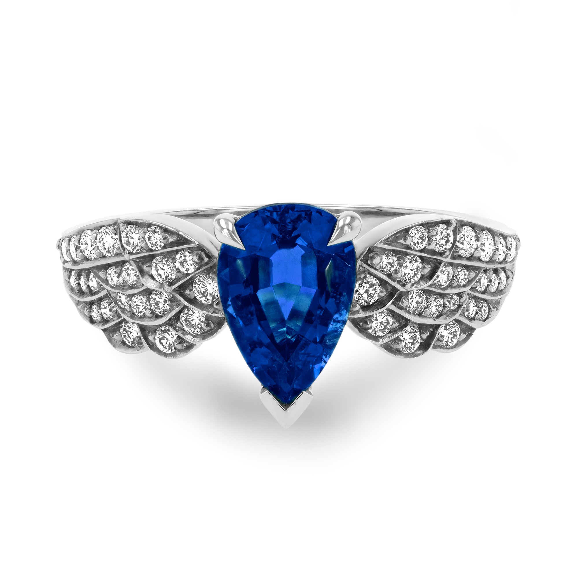 Tiara 1.17ct Sapphire Solitaire Ring Pearshape, Claw Set_2