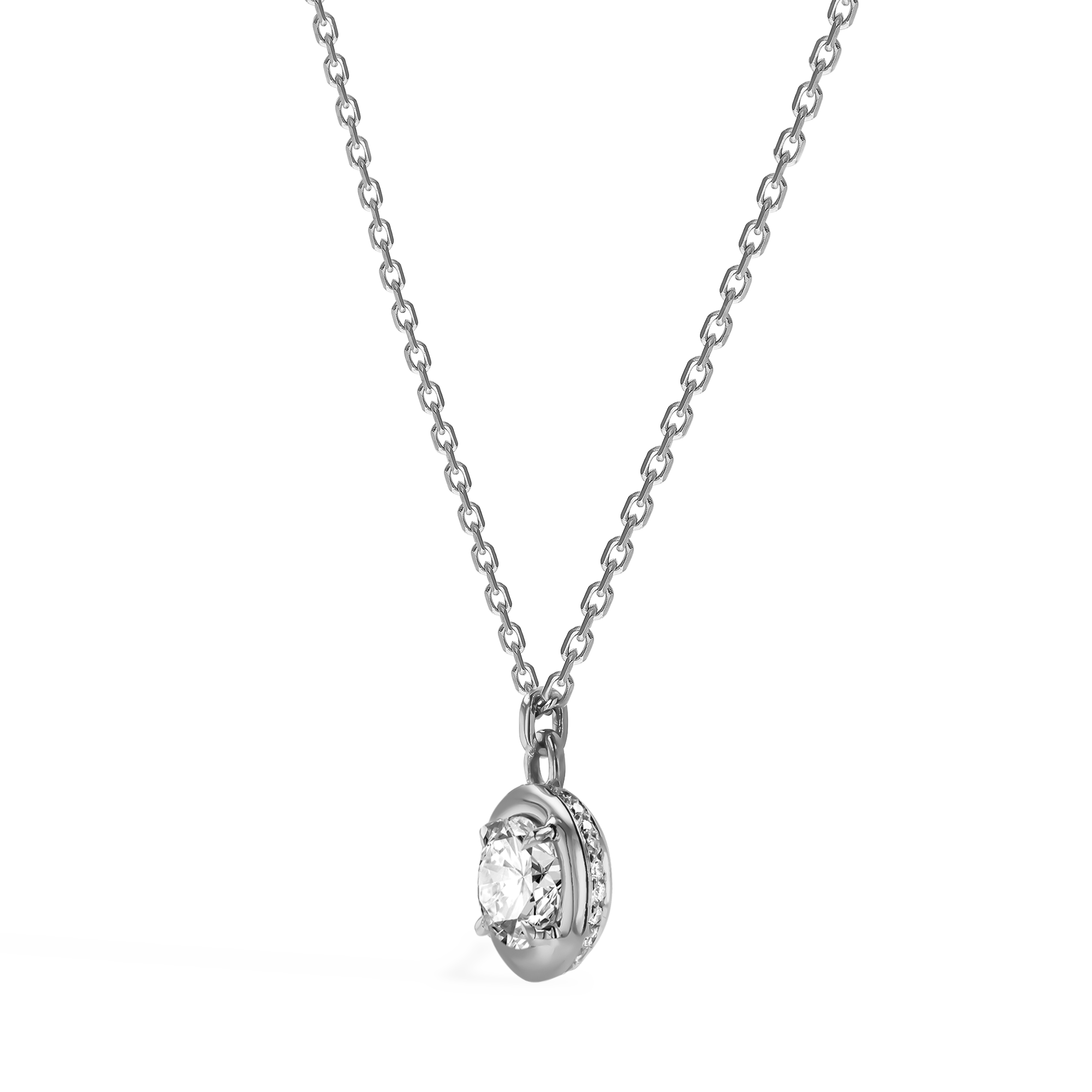 Skimming Stone 1.00ct Diamond Pendant Brilliant cut, Claw set_2