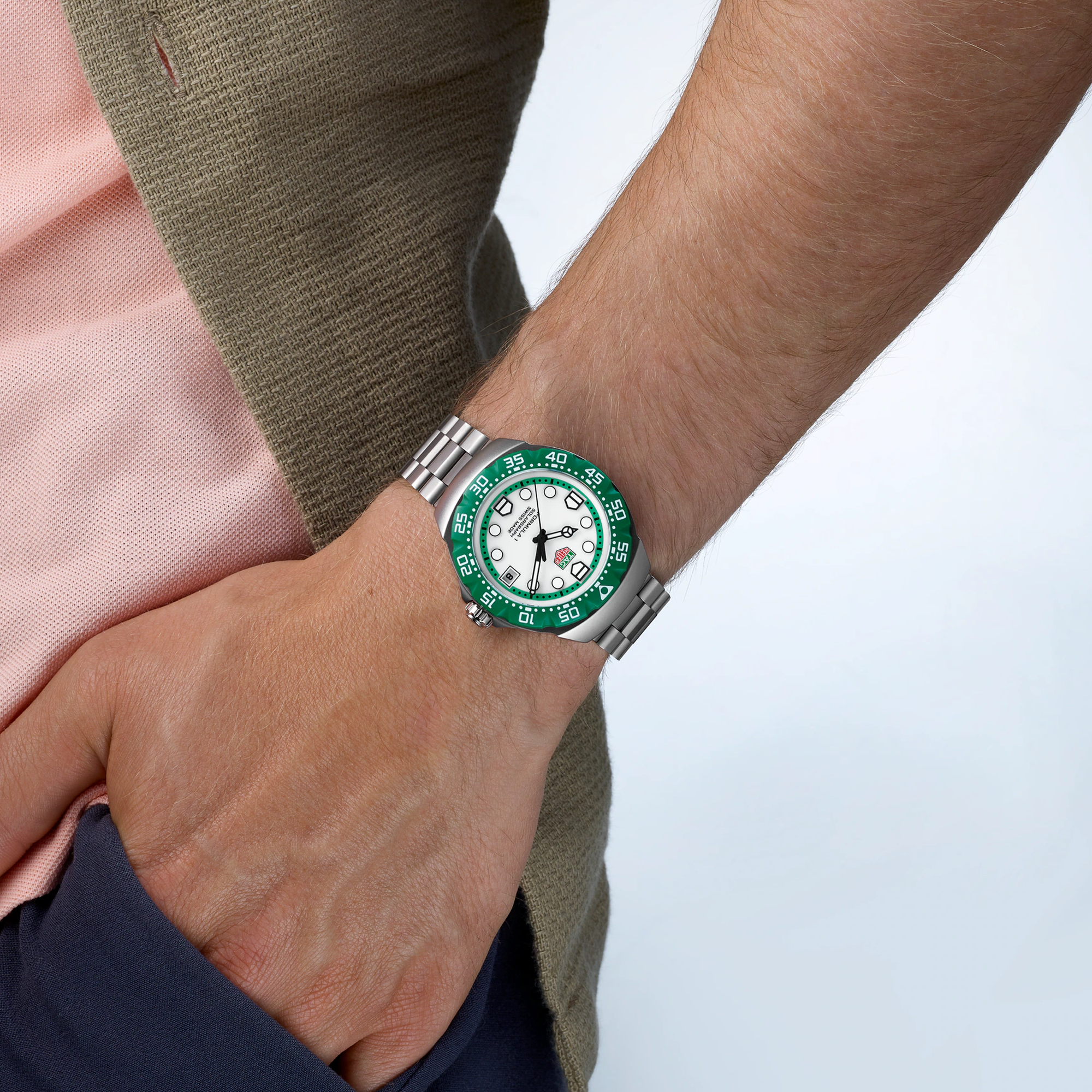 TAG Heuer Formula 1 SolarGraph 38 38mm, White Dial, Dot Numerals_4