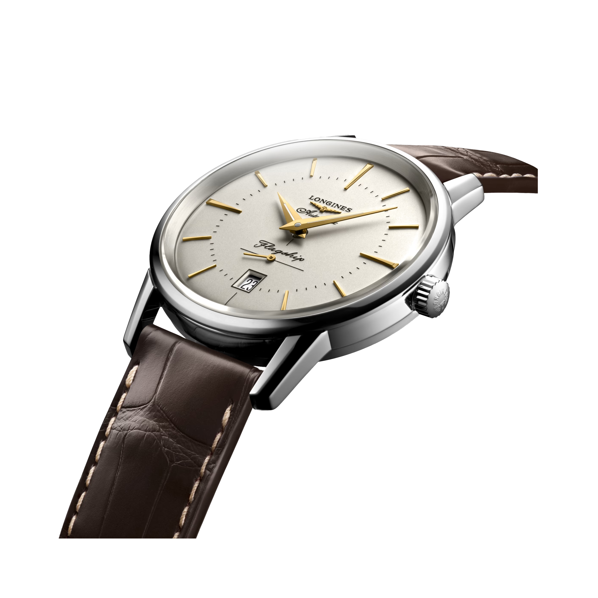 Longines Flagship Heritage 38.5mm, Silver Dial, Baton Numerals_2