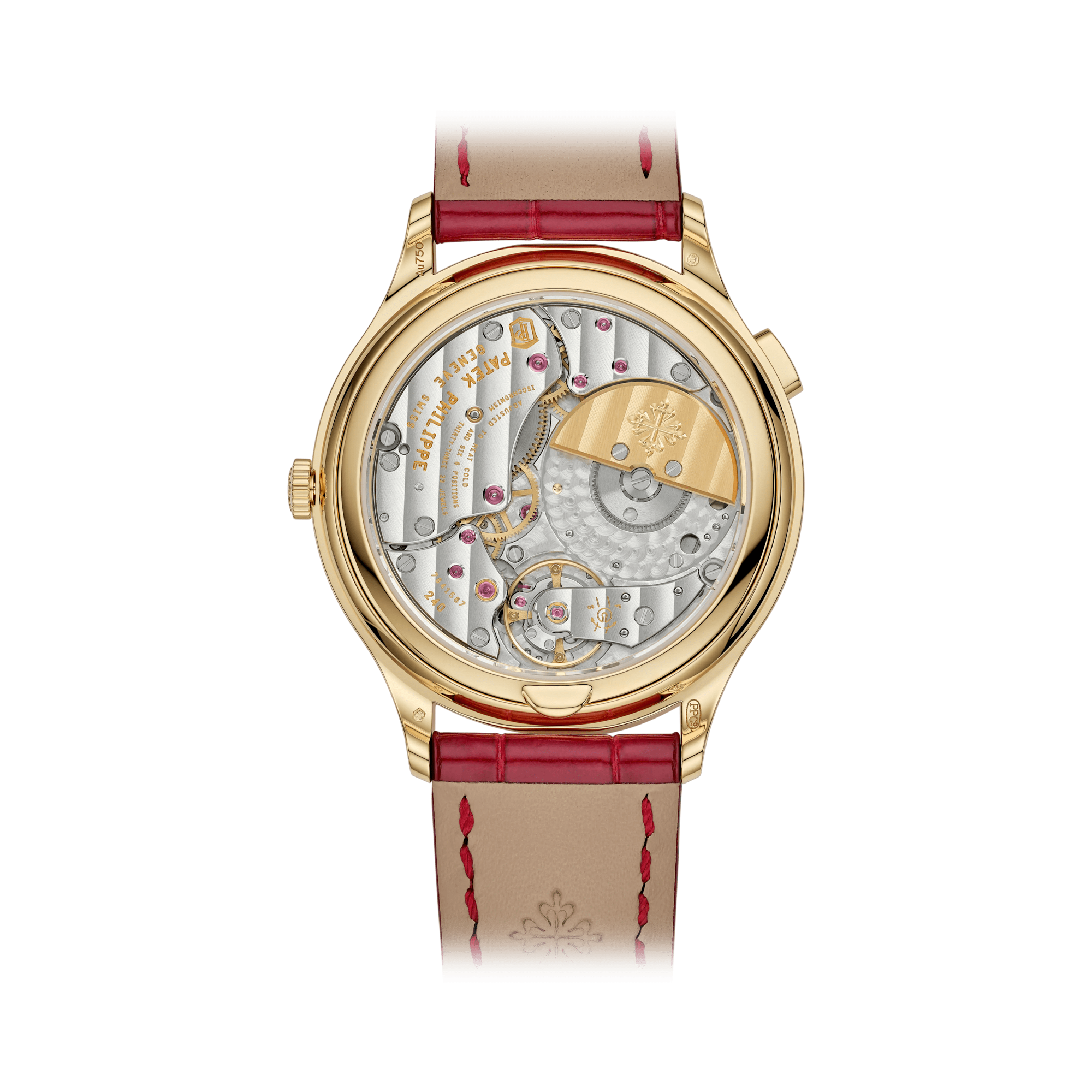 Patek Philippe Complications 36mm, Red Dial, Arabic/Baton Numerals_2