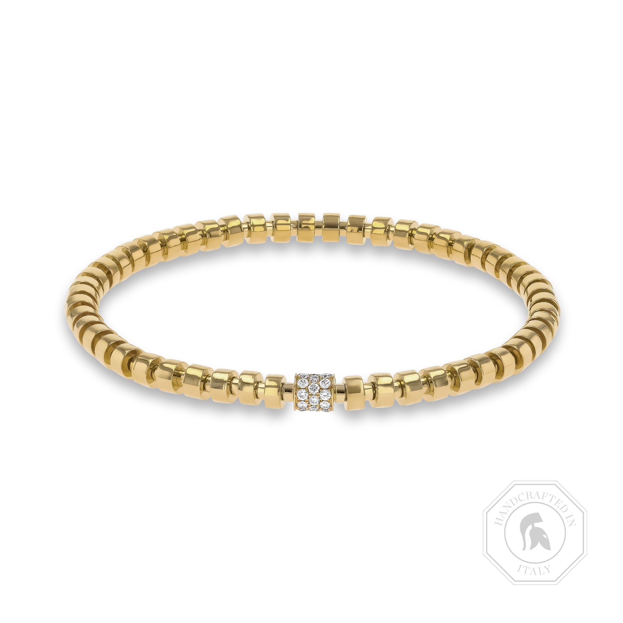 Amalfi 0.27ct Diamond Small Angular Link Expandable Bangle Brilliant Cut, Micro Pavé Set_1