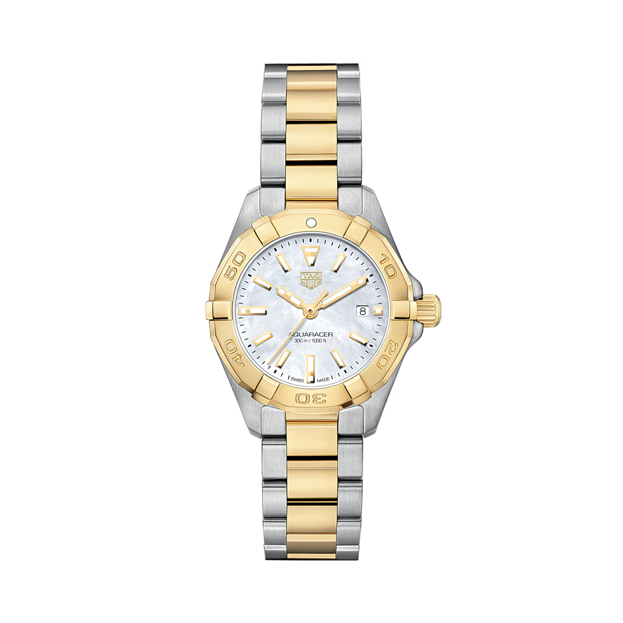 Tag Heuer Aquaracer Date 27mm, Mother of Pearl Dial, Baton Numerals_1