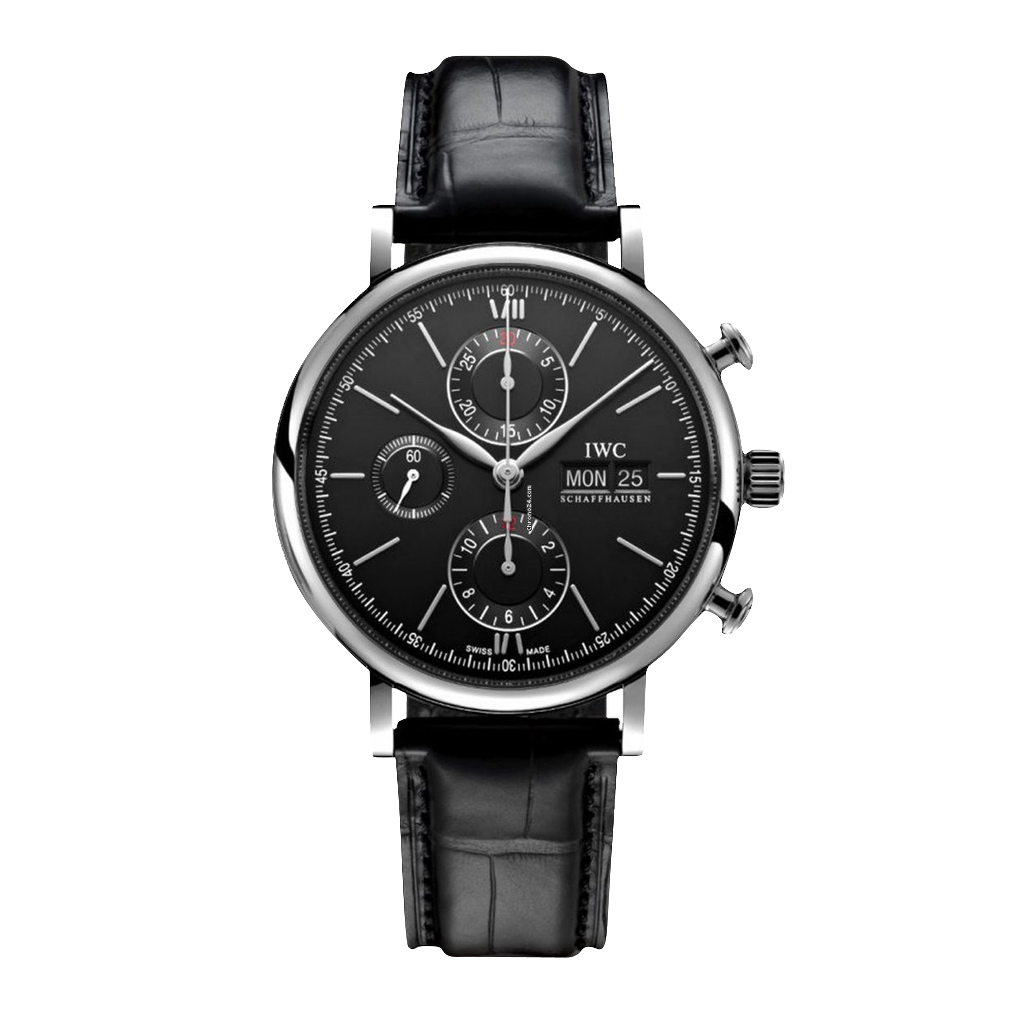 IWC Portofino Chronograph 42mm, Black Dial, Baton Numerals_1