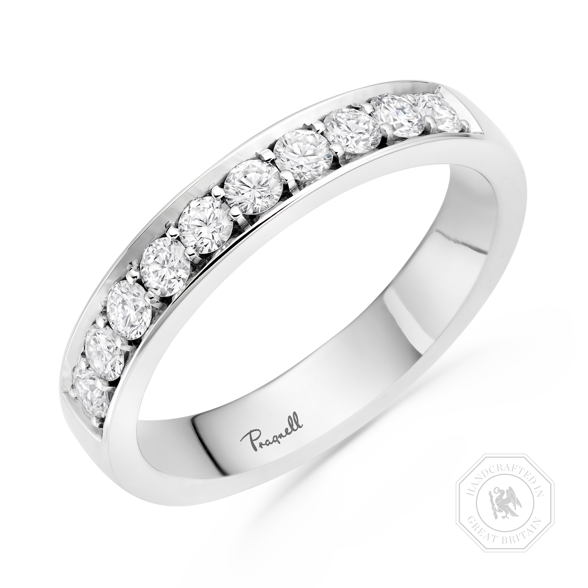 Brilliant Cut Diamond Half Eternity Ring Brilliant Cut, Half Eternity, Thread Set_1