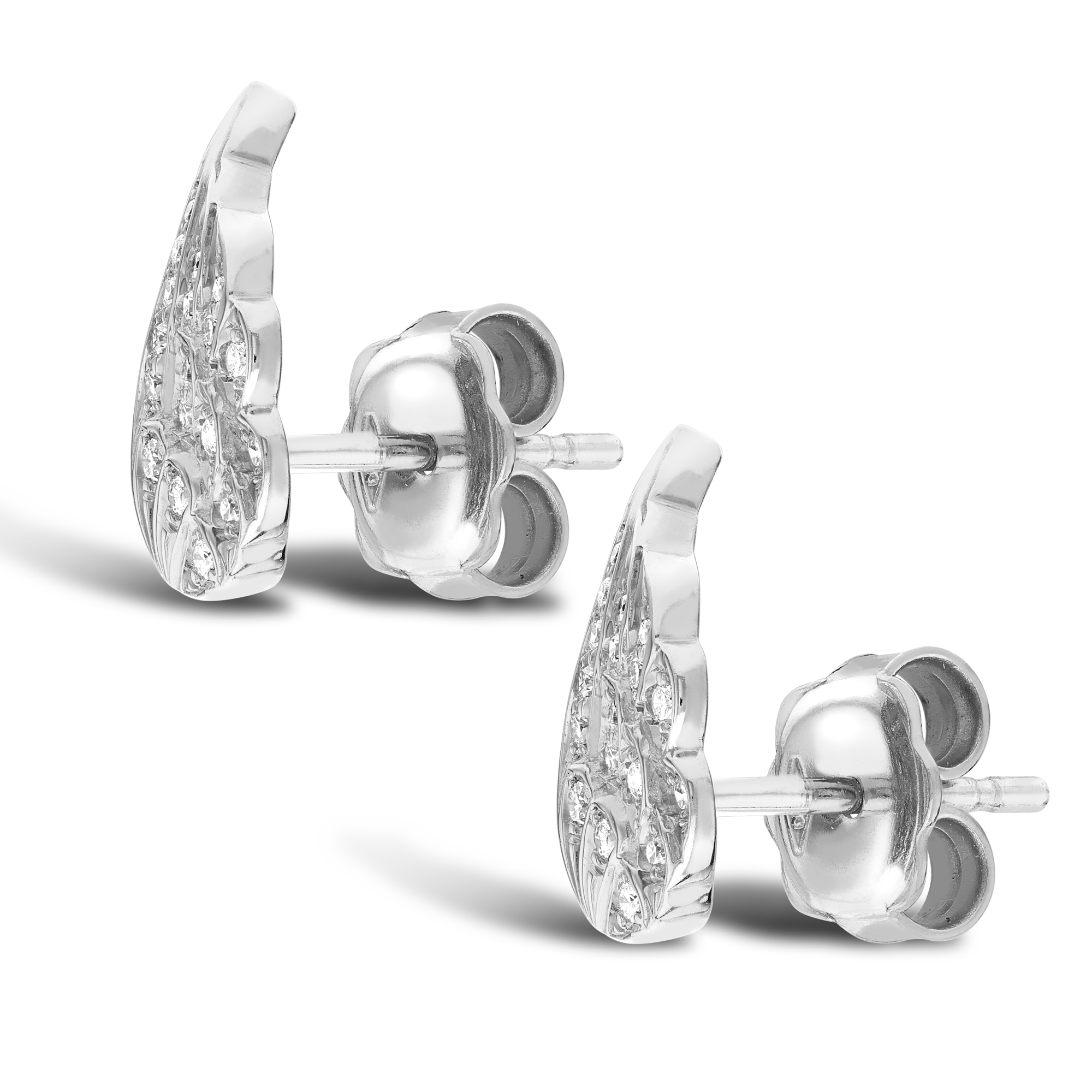 Tiara Small Diamond Earrings Brilliant Cut, Grain Set_2