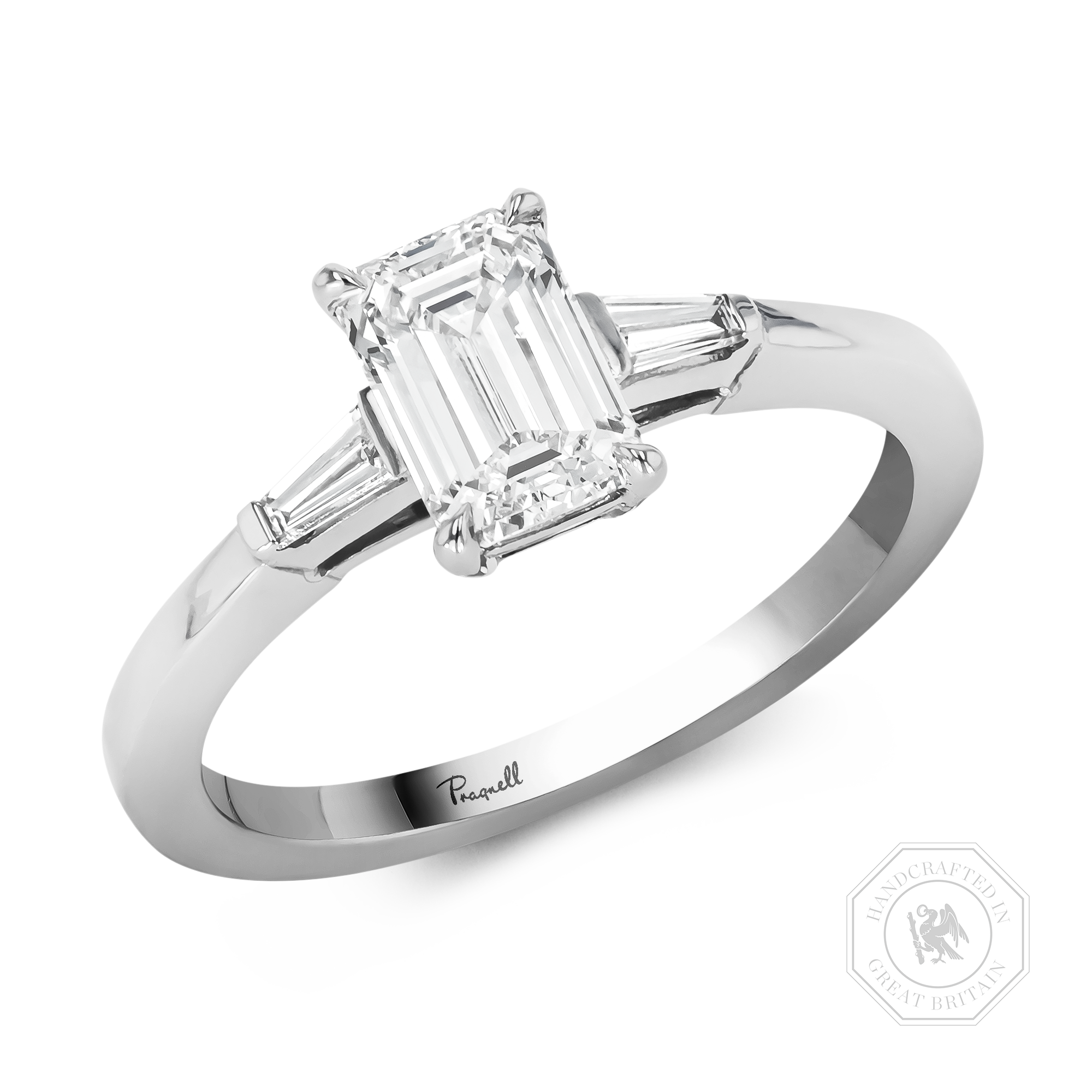 Regency 1.01ct Emerald Cut Diamond Ring Emerald Cut, Claw Set_1