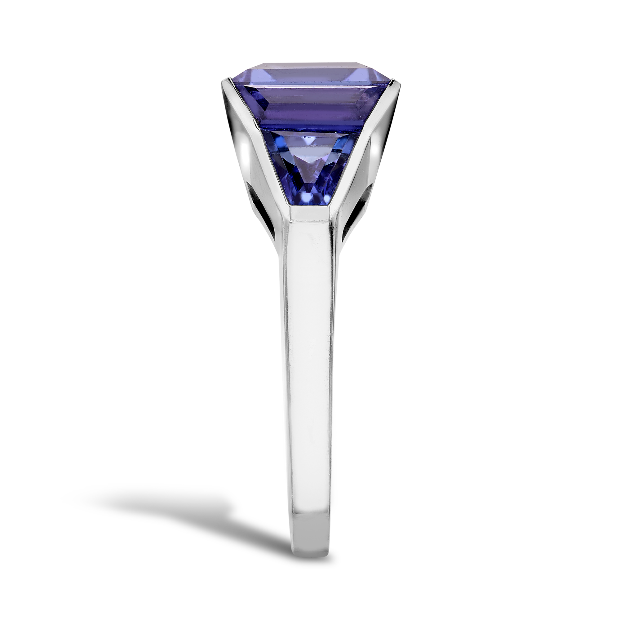 Kingdom Tanzanite Ring Carre Cut, Rubover Set_4