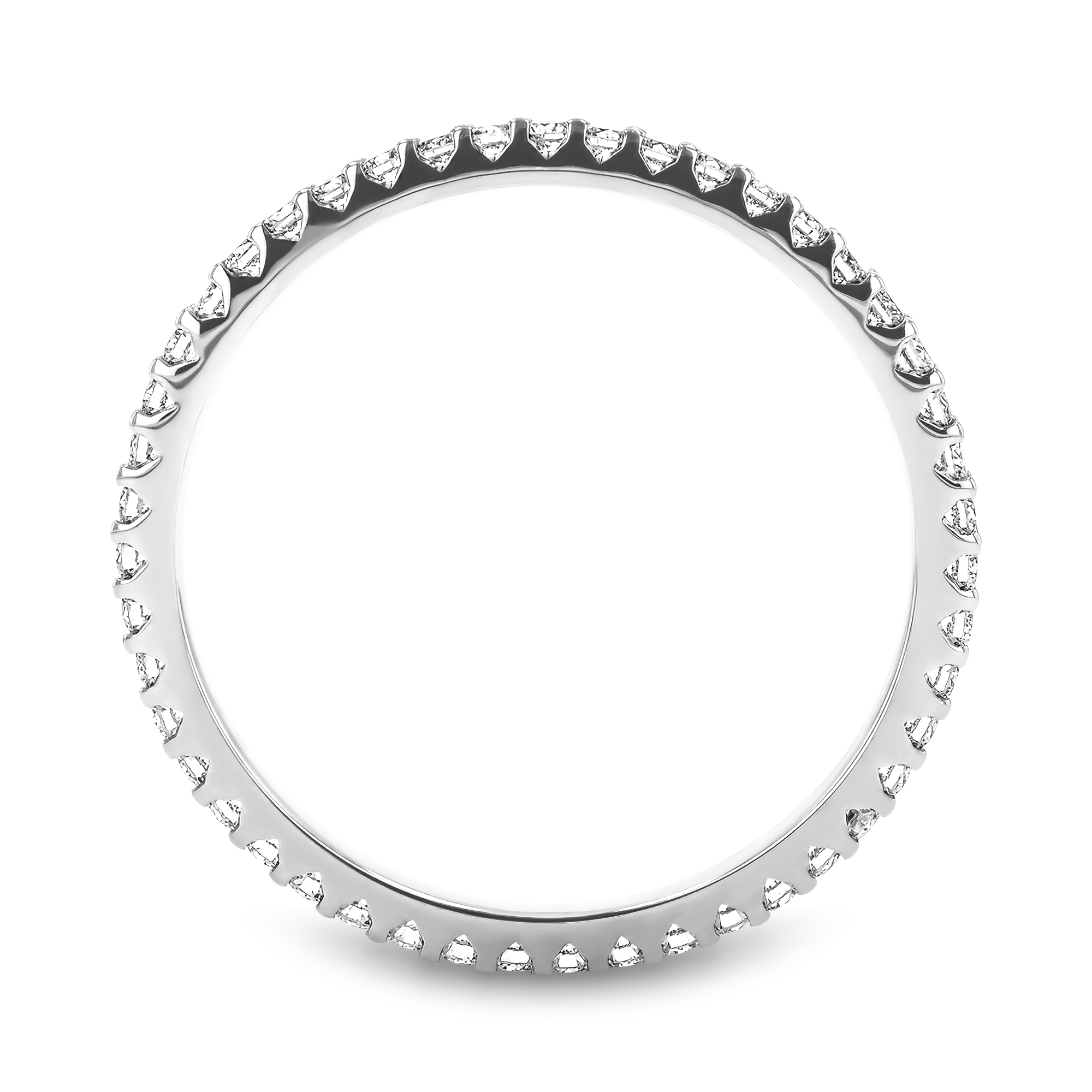 Brilliant Cut Diamond Half Eternity Ring Brilliant Cut, Half Eternity, Thread Set_3