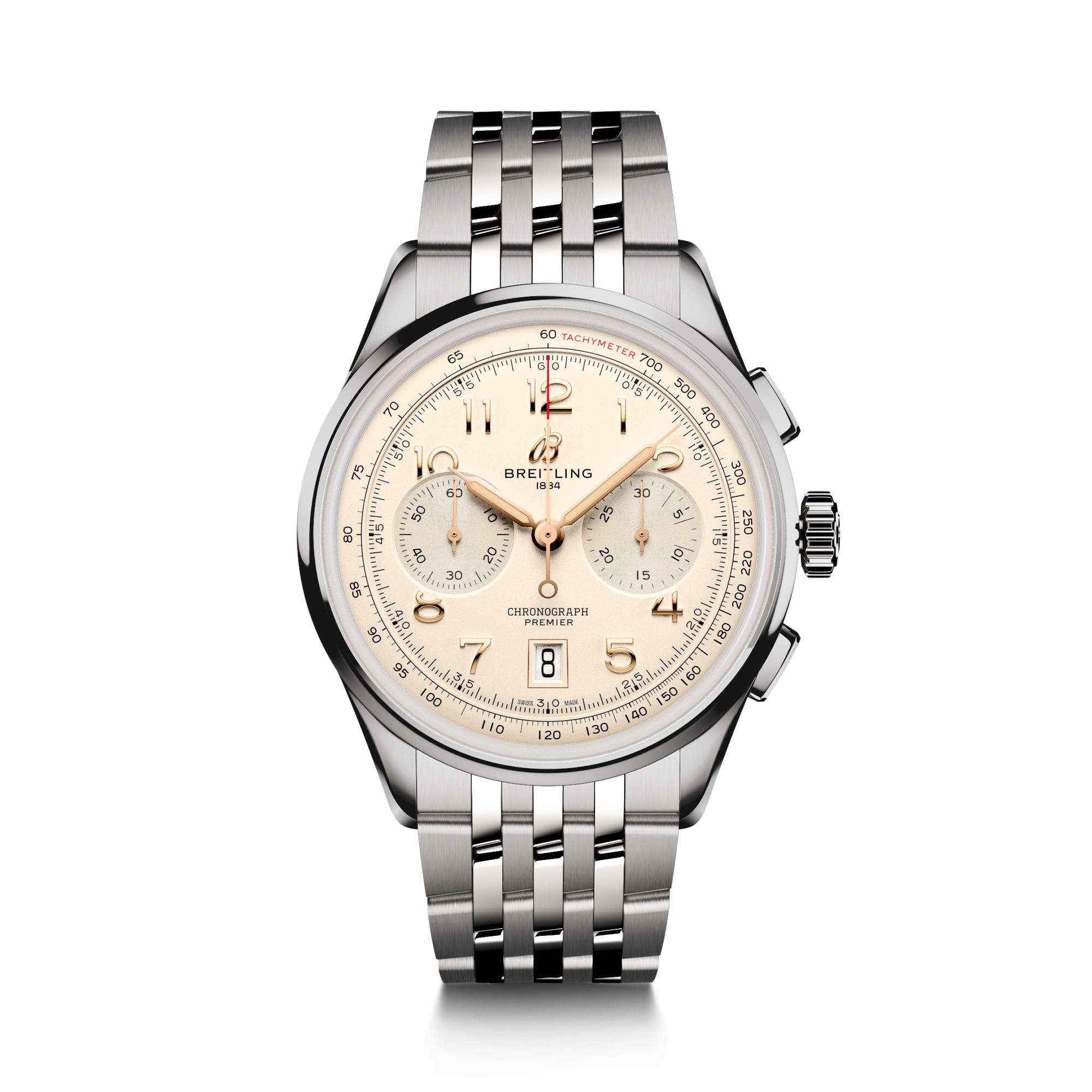 Breitling Premier BO1 Chronograph 42 42mm, Silver Dial, Arabic Numerals_1