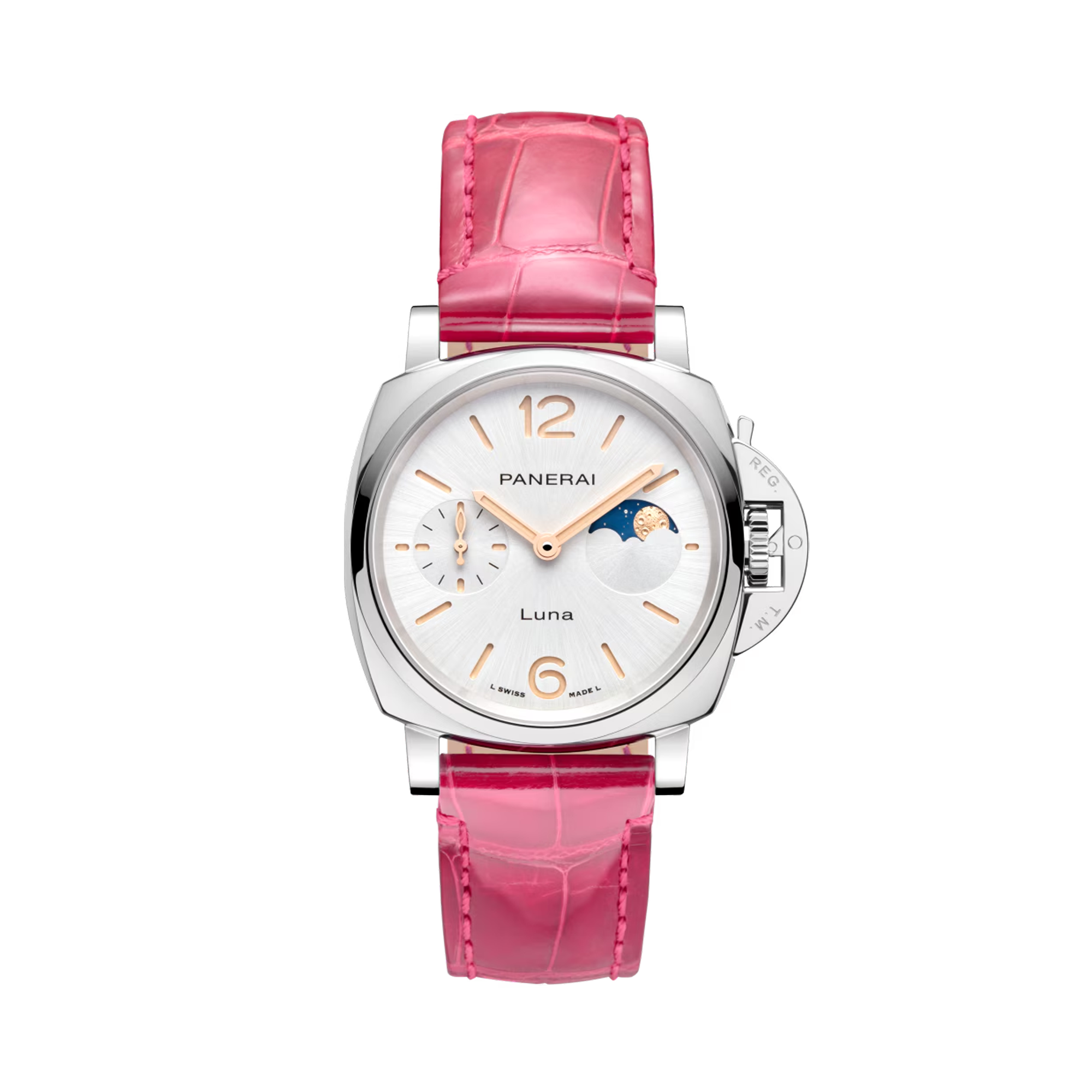 Panerai  Luminor Due Luna - 38mm 38mm, White Dial, Arabic/Baton Numerals_1