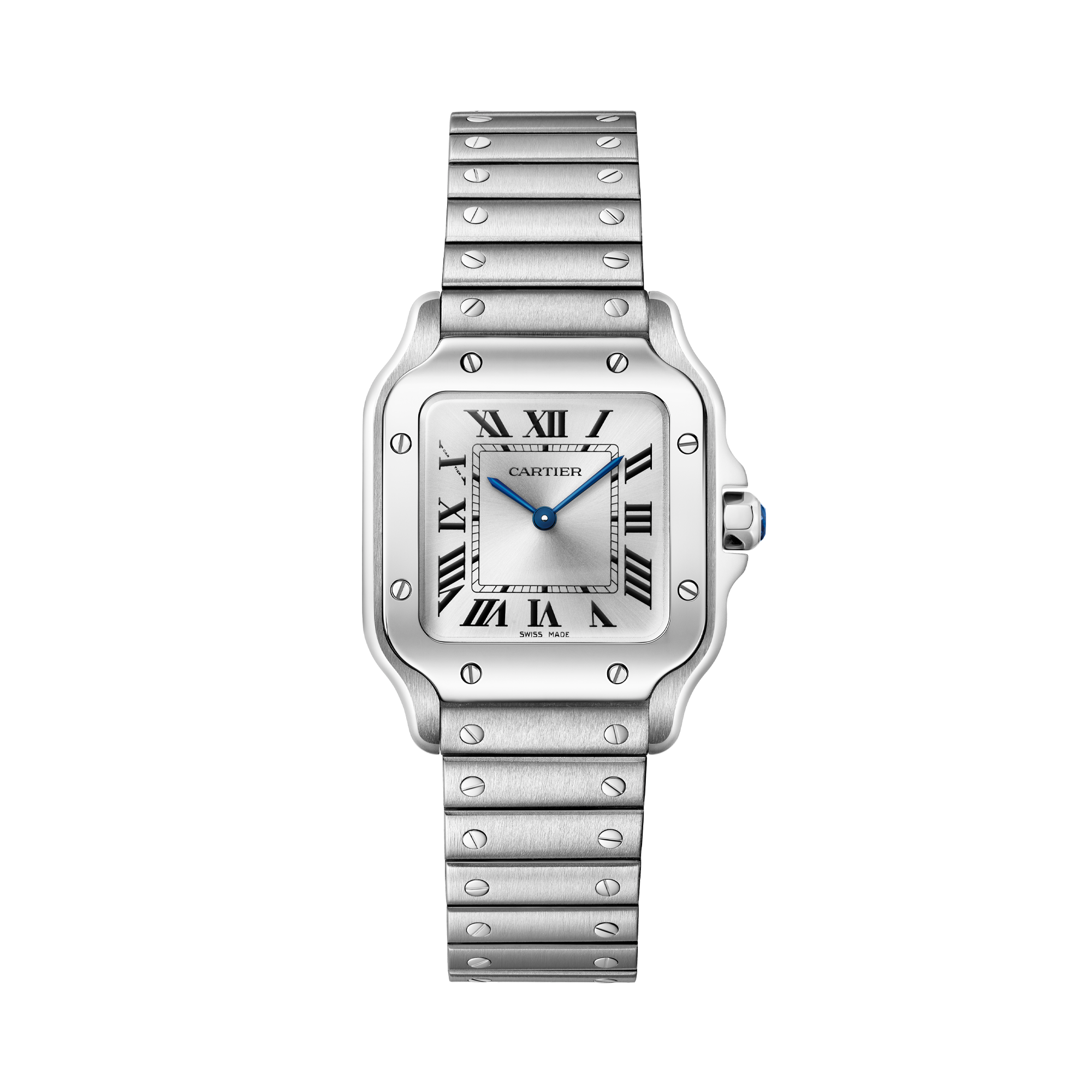 Cartier Santos de Cartier 34.5mm, Silver Dial, Roman Numerals_1