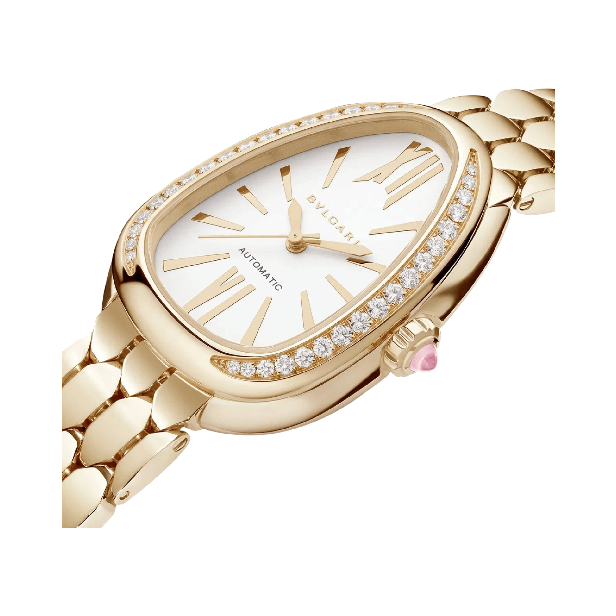 Bvlgari Serpenti Seduttori 34mm, White Dial, Baton/Roman Numerals_3