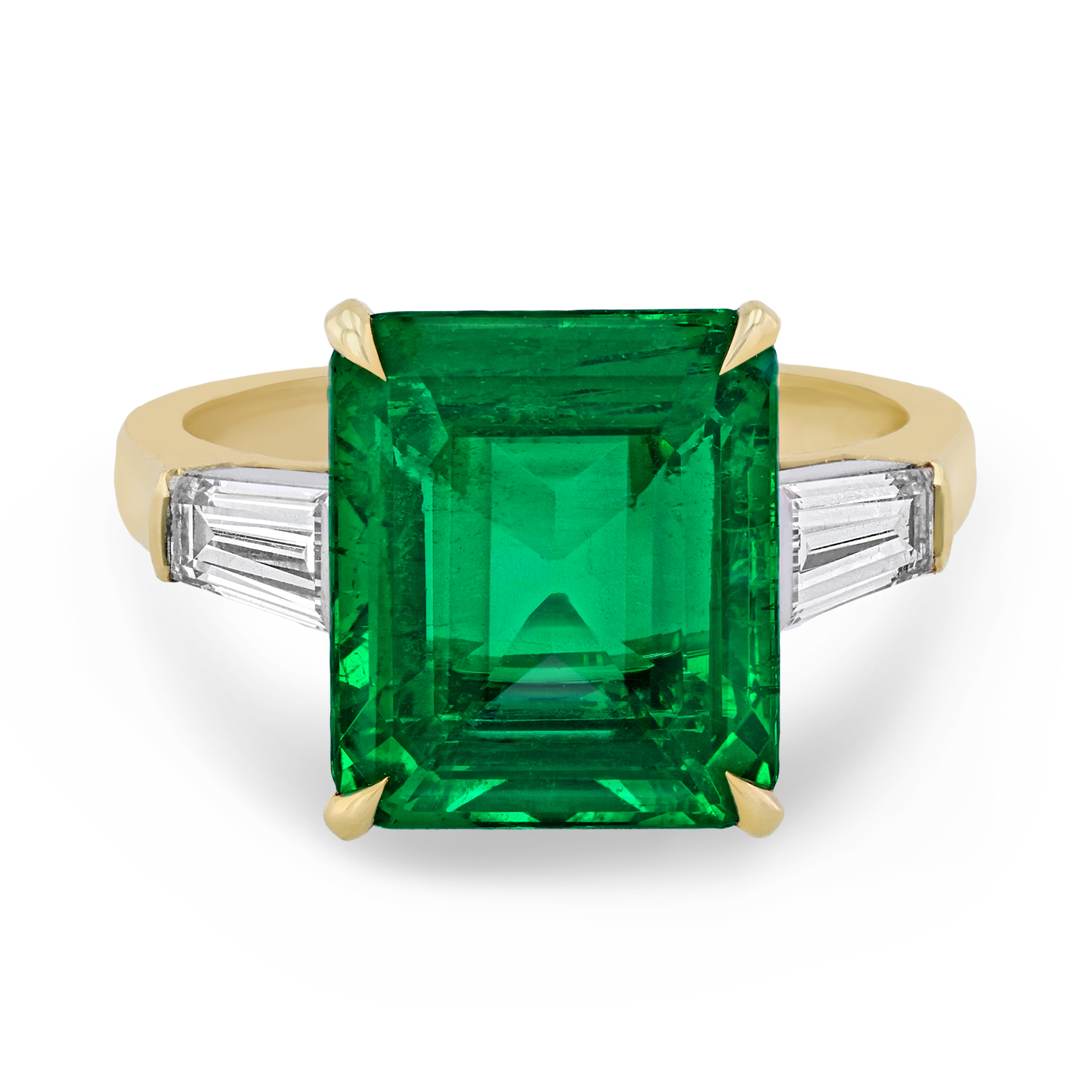 Masterpiece Regency 5.19ct Colombian Emerald and Diamond Ring Rectangular Step Cut, Claw Set_2