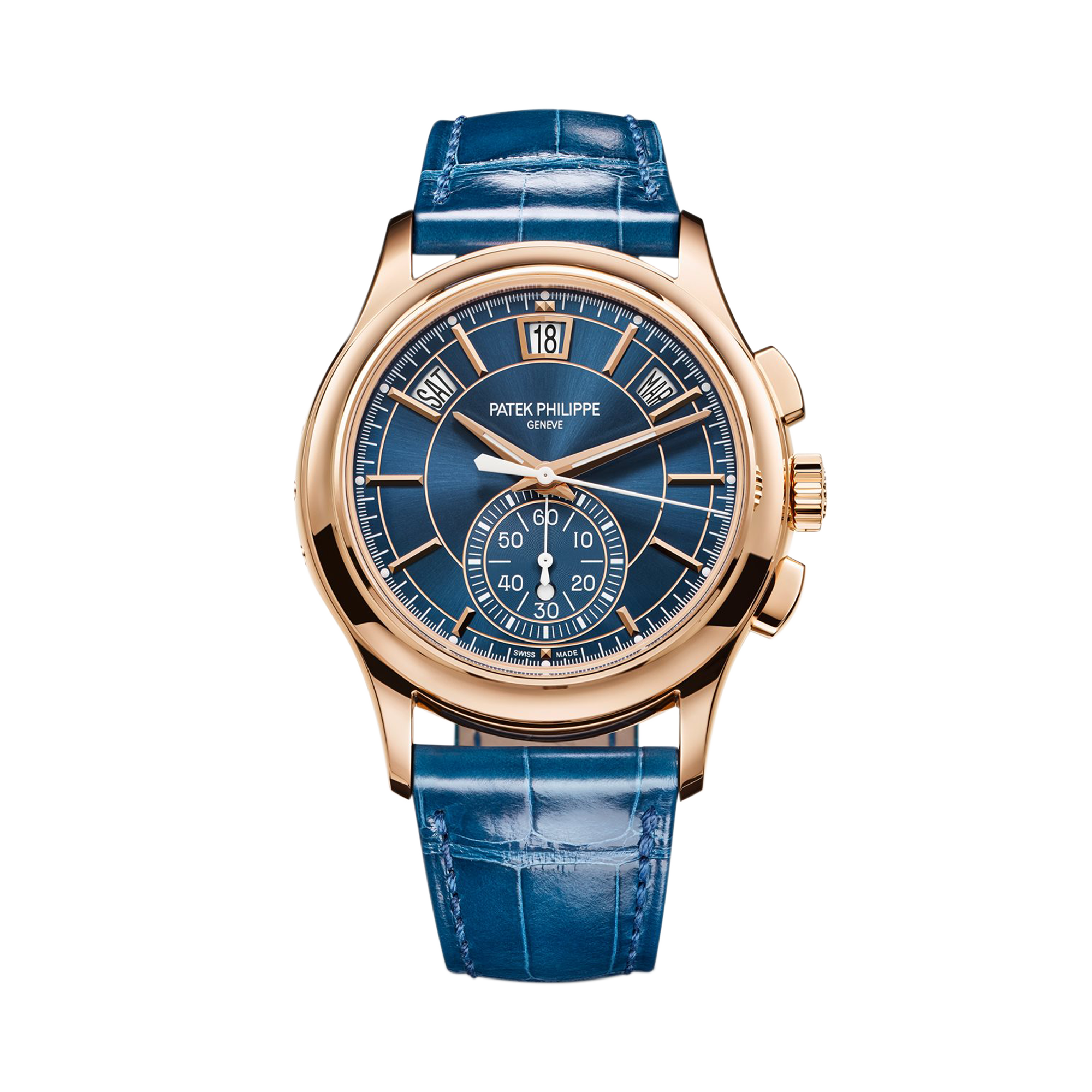 Patek Philippe Complications 42mm, Blue Dial, Baton Numerals_1