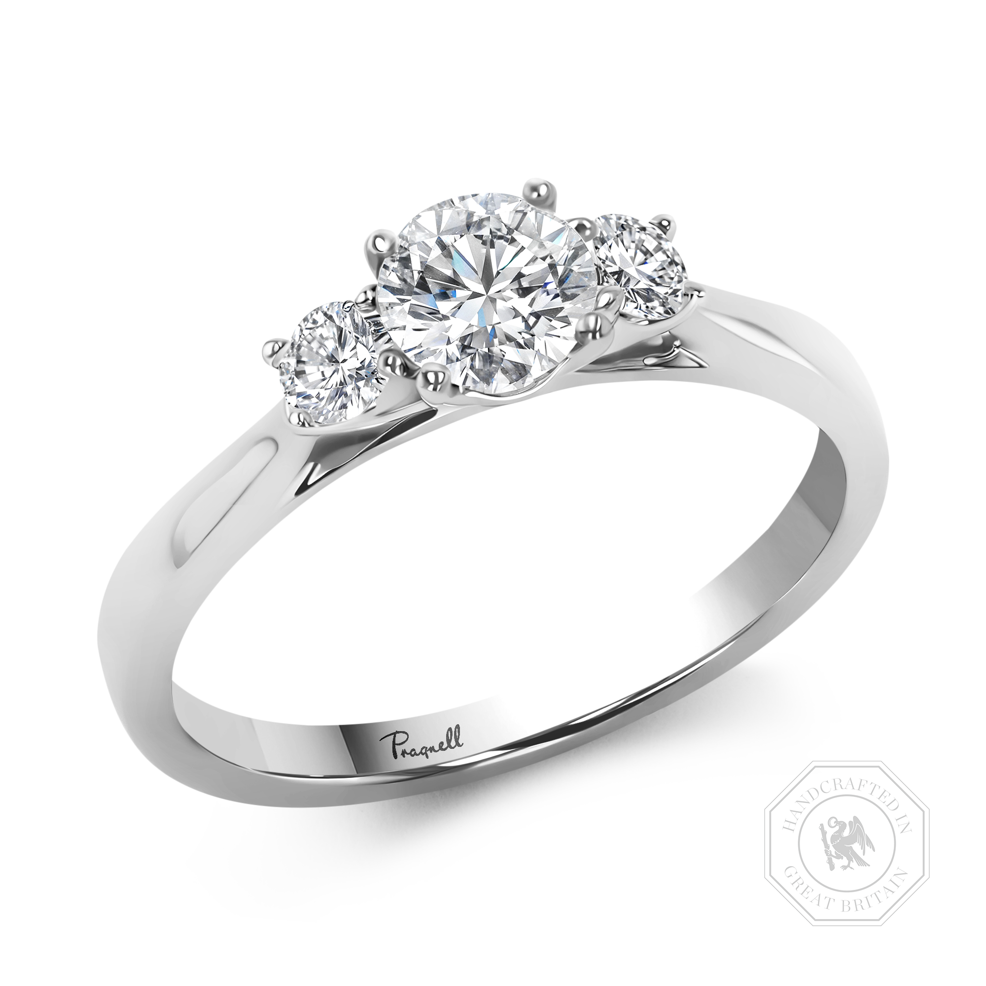 1.01CT Diamond Three-Stone Ring Brilliant Cut, Three-Stone_1