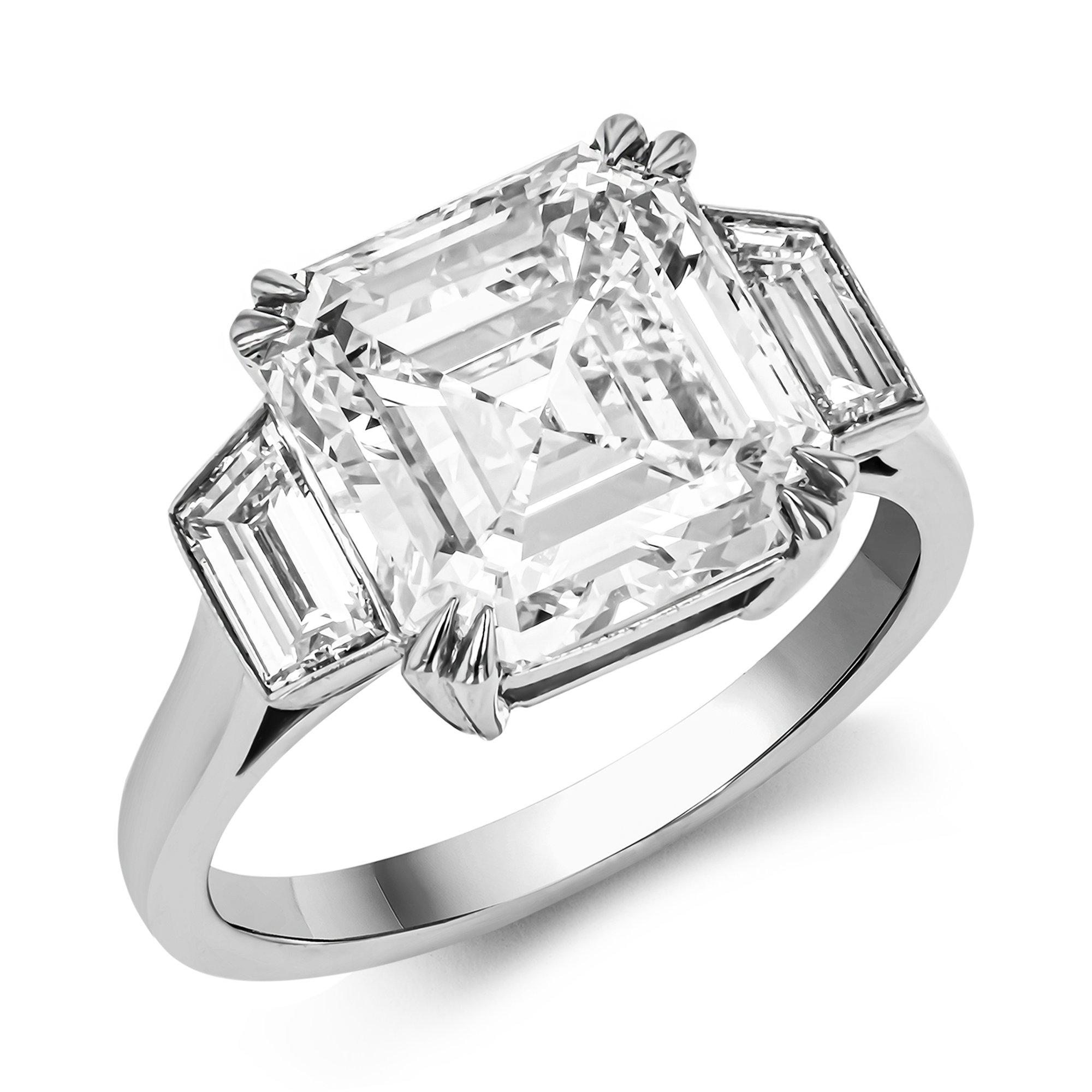JOVOVASMILE Vintage Missanite Engagement Ring 18k Gold 7 Carat 11x11mm Old  Mine Asscher Cut Women Accessory GRA Certification