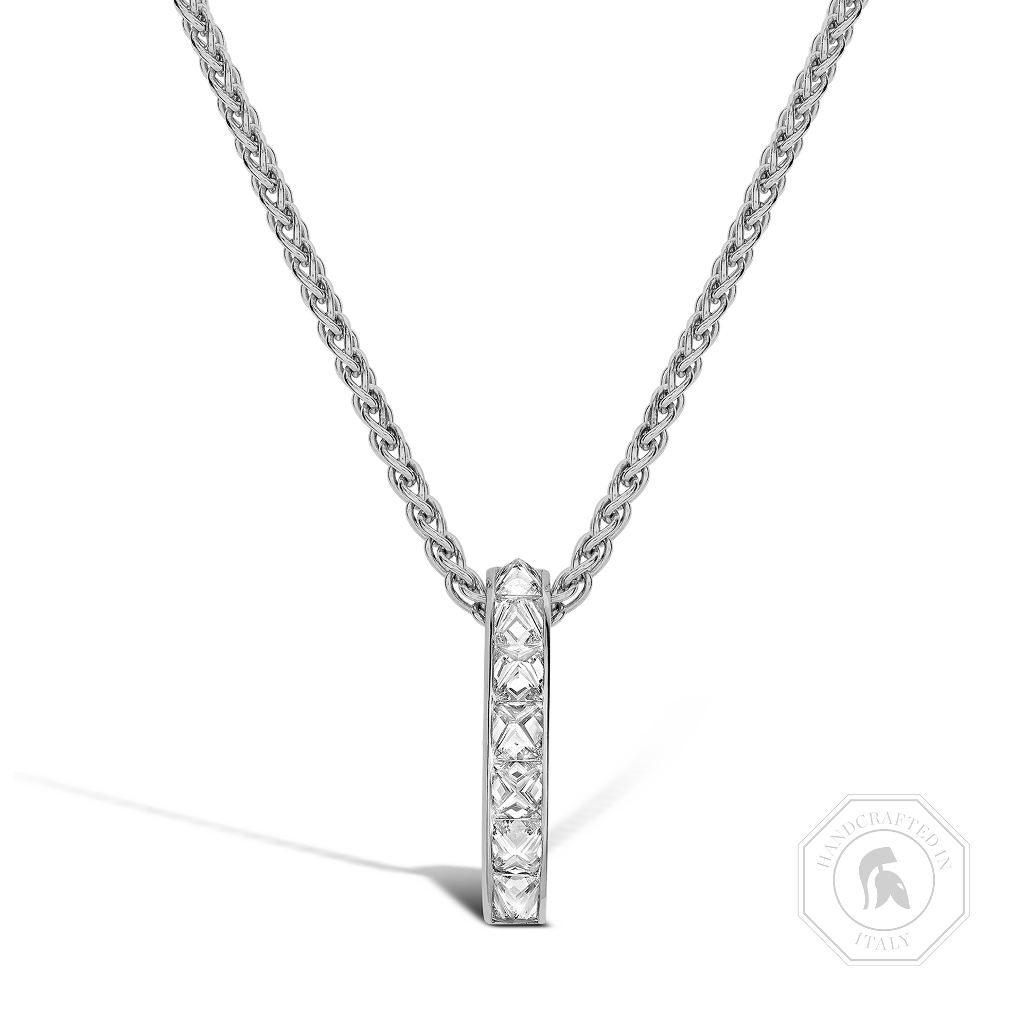 RockChic Diamond Pendant Princess Cut, Channel Set_1