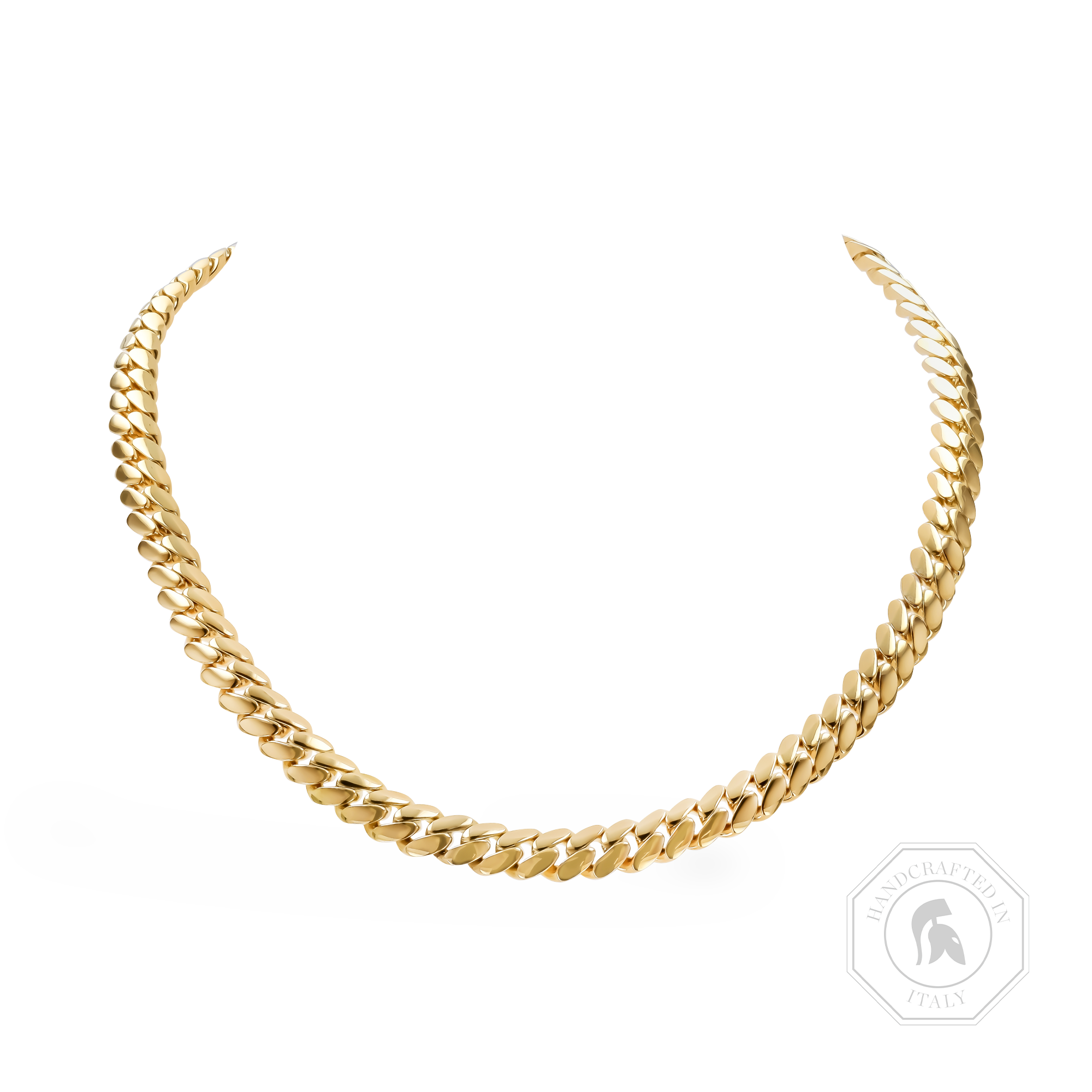 Fusion Long Polished Curb Link Necklace (45cm) Brilliant Cut, Pave Set_1
