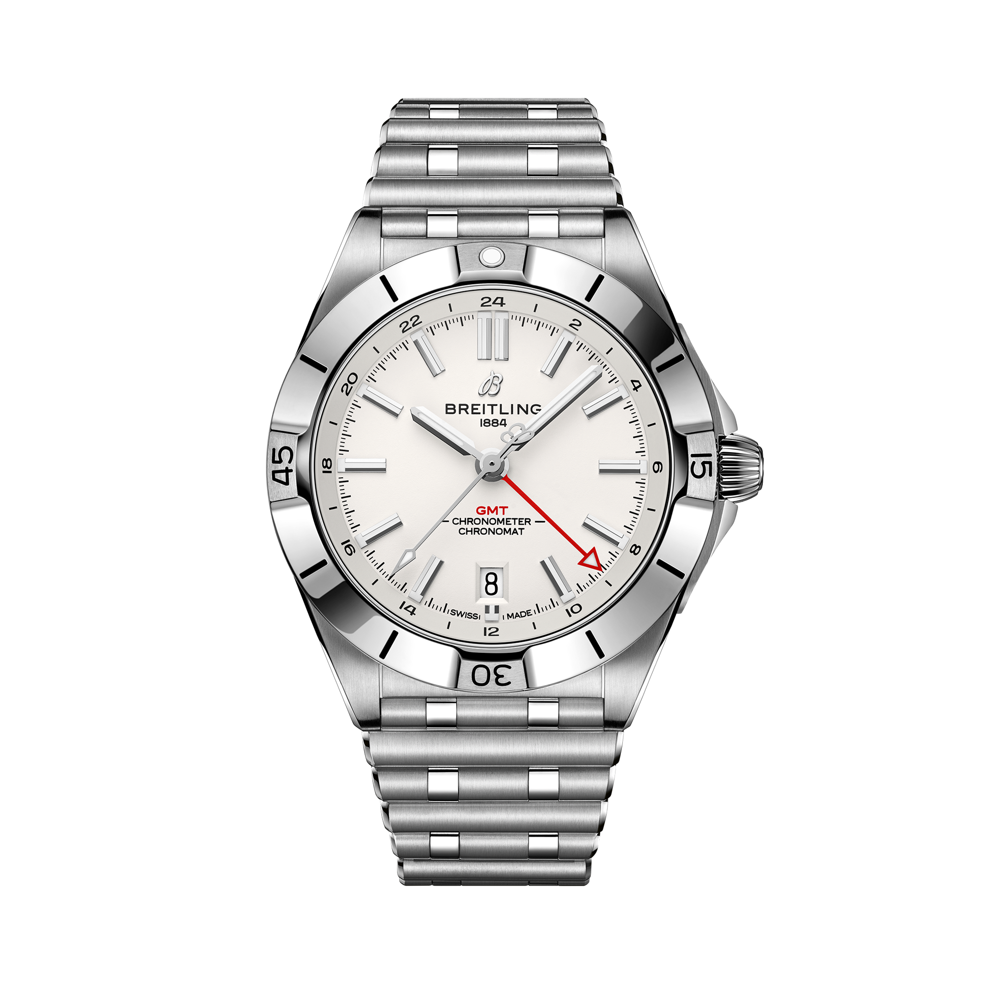 Breitling Chronomat Automatic GMT 40 40mm, White Dial, Baton Numeral_1