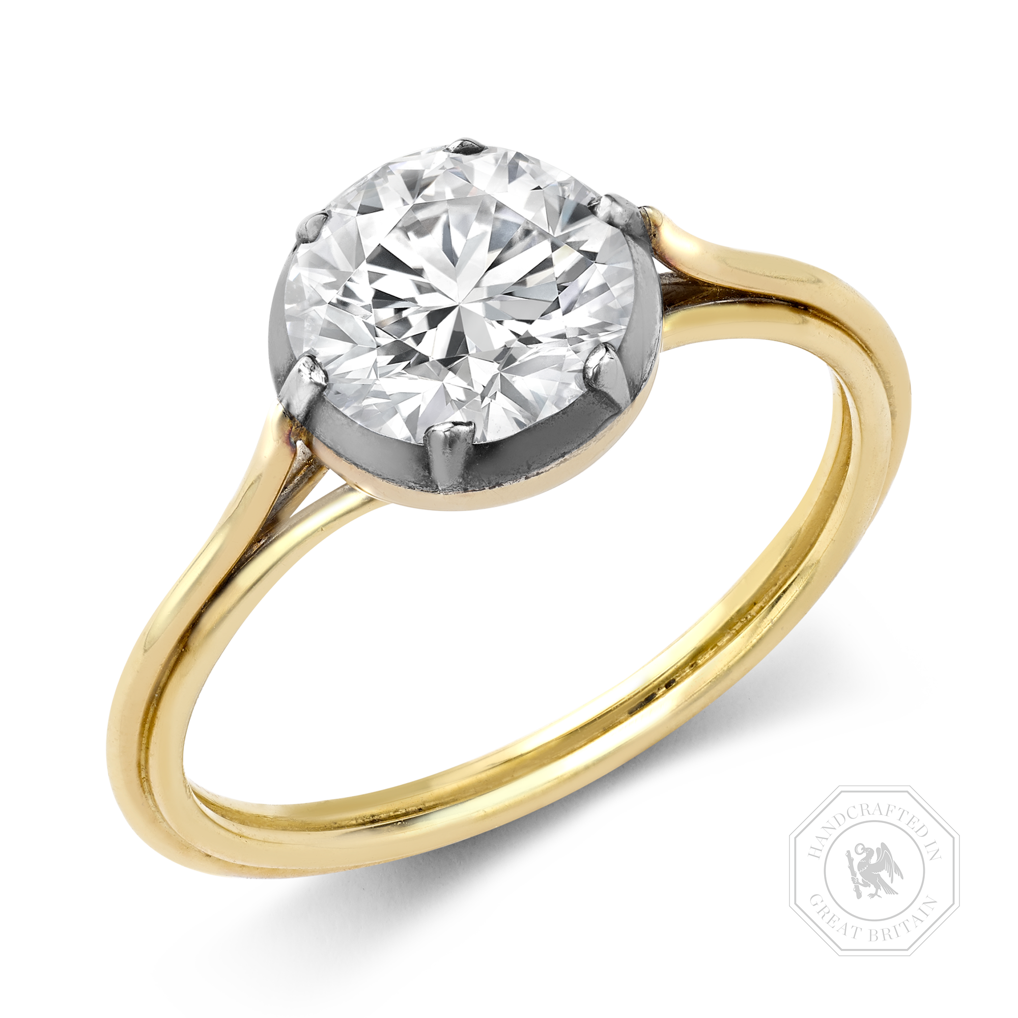 Georgian Setting 1.34ct Diamond Solitaire Ring Brilliant cut, Claw set_1