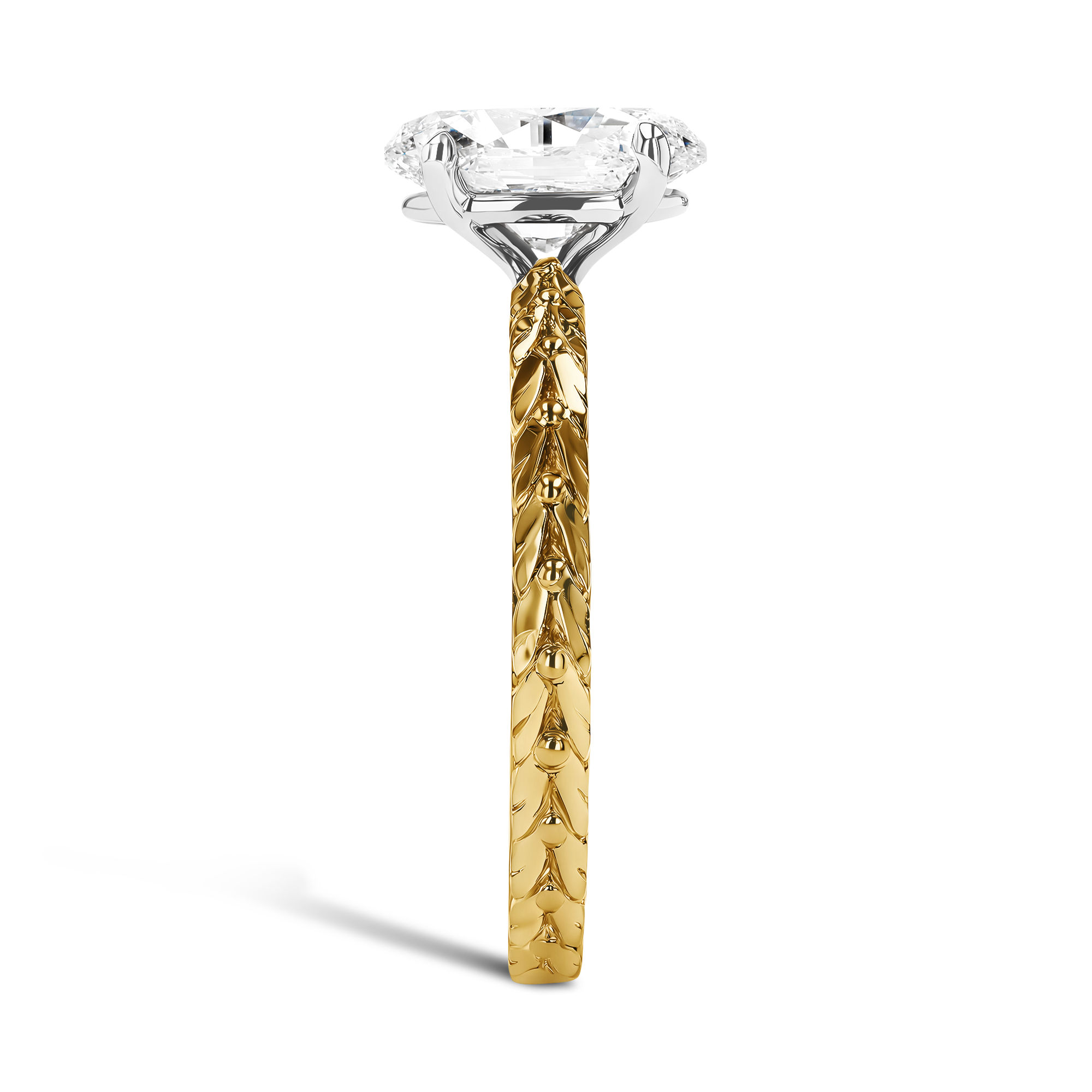 Apple Blossom 1.70ct Oval Cut Diamond Ring Oval Cut, Claw Set_4