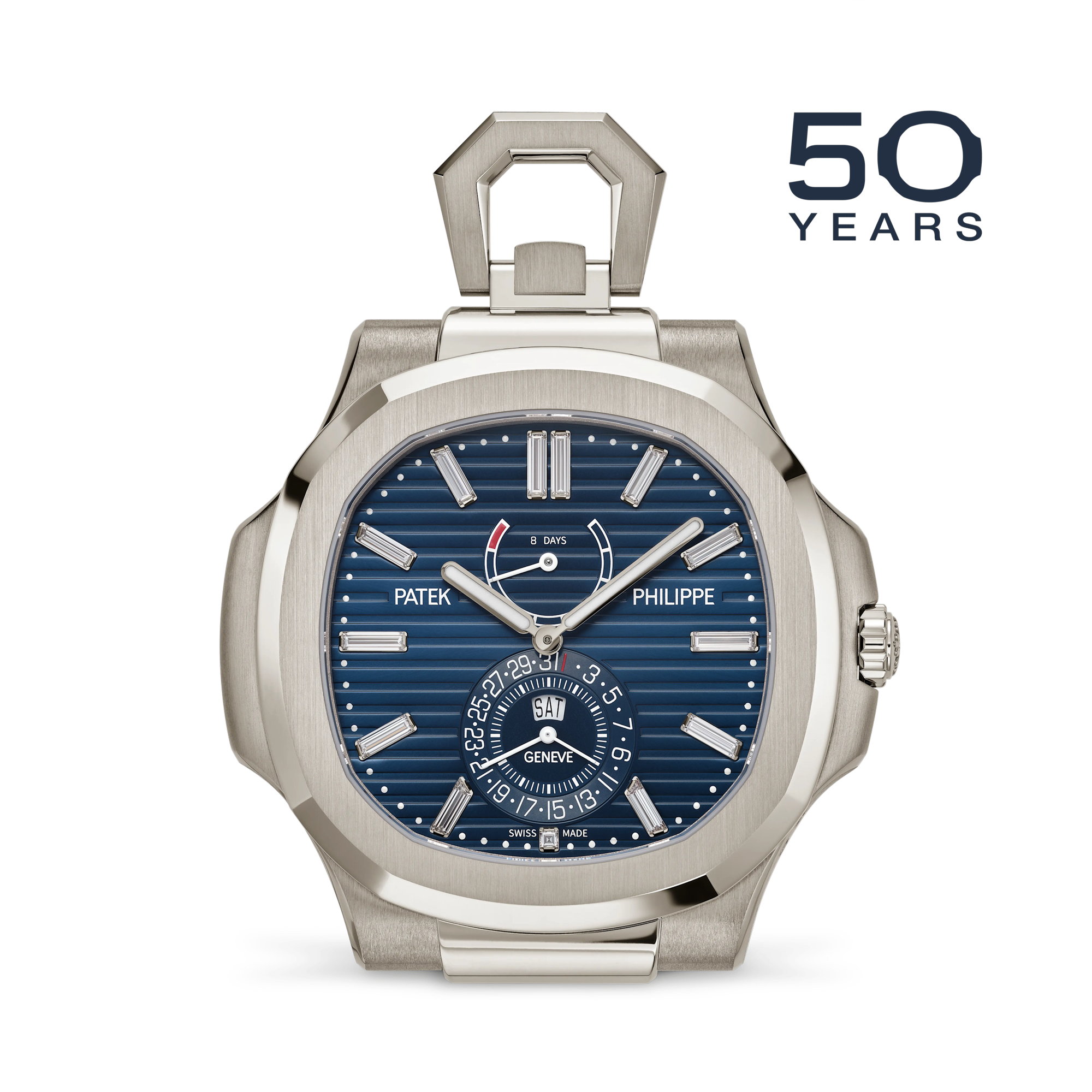 Patek Philippe Nautilus Blue Dial, Baton Numerals_1