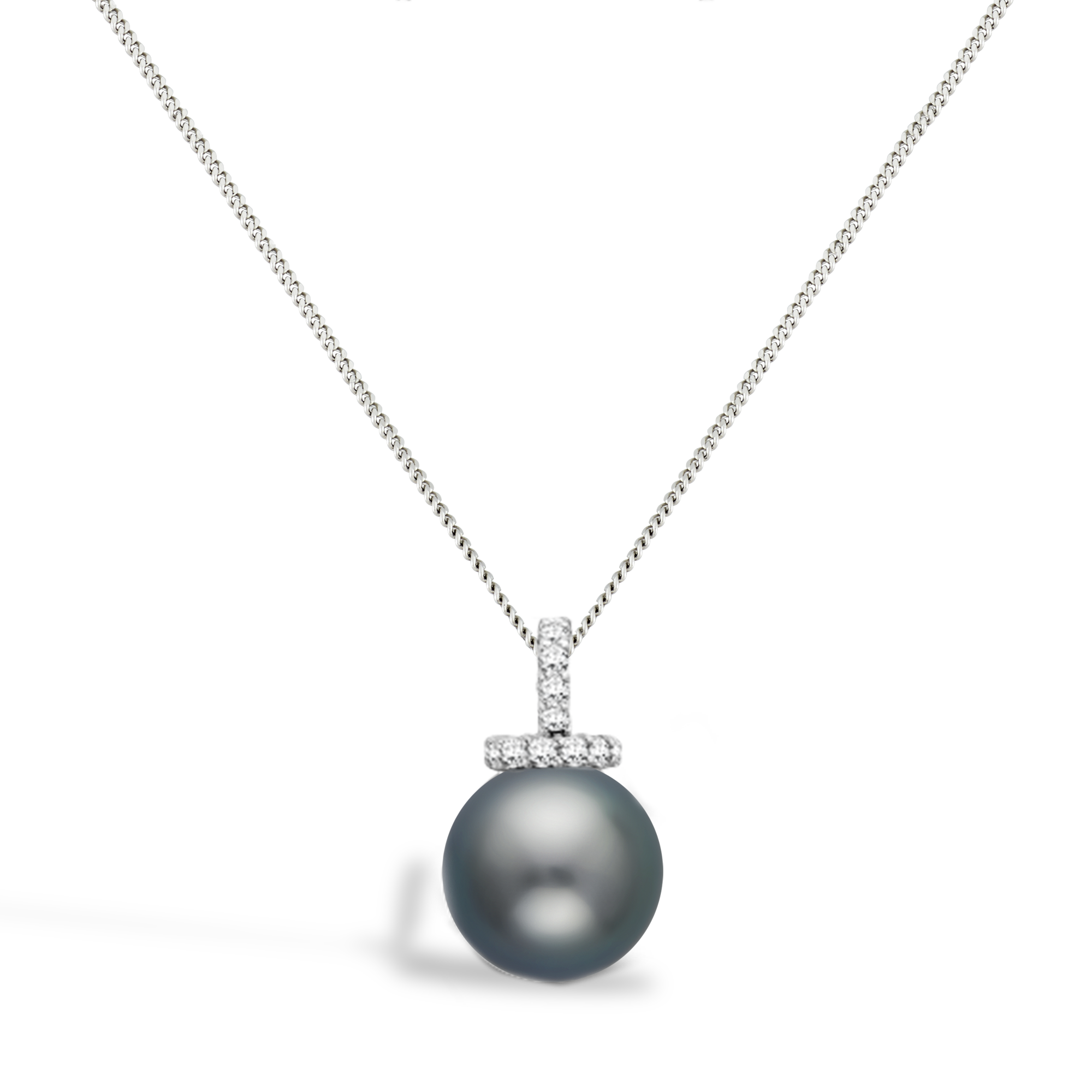 Tahitian Pearl Pendant Pendant with Brilliant Cut Diamonds_1