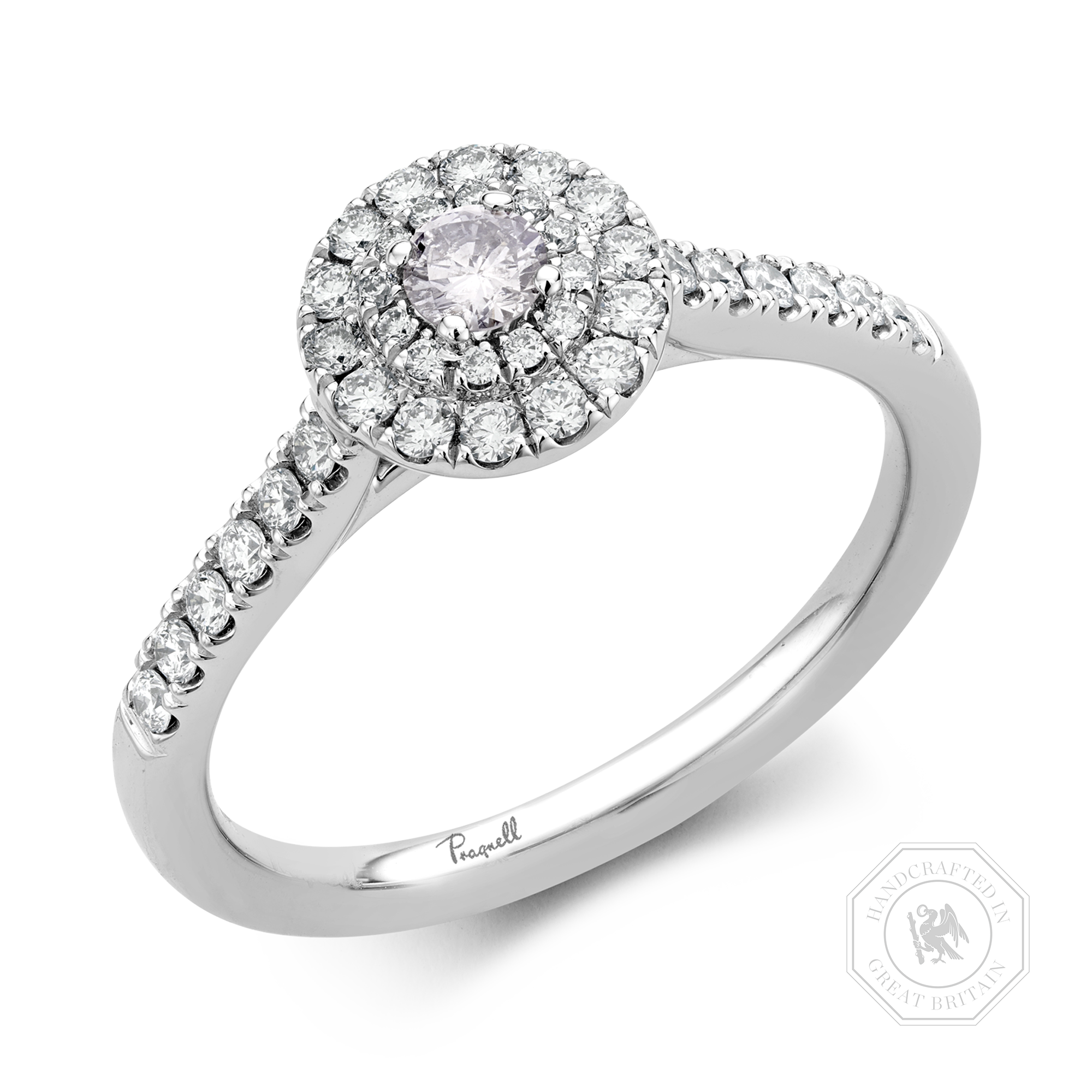 Celestial 0.10ct Fancy Light Grey Diamond Cluster Ring Brilliant cut, Claw set_1