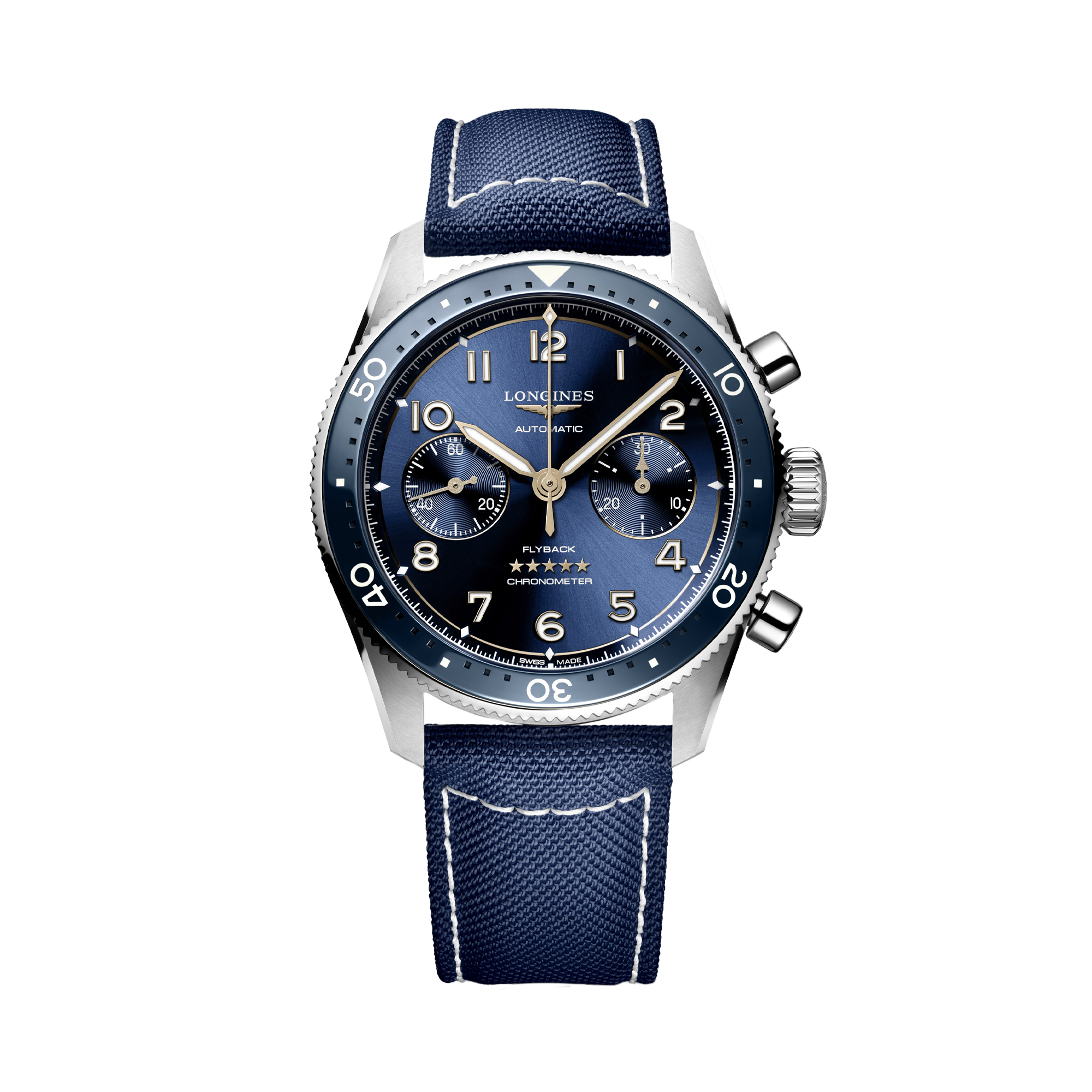 Longines Spirit Flyback 42mm, Blue Dial, Arabic Numerals_1
