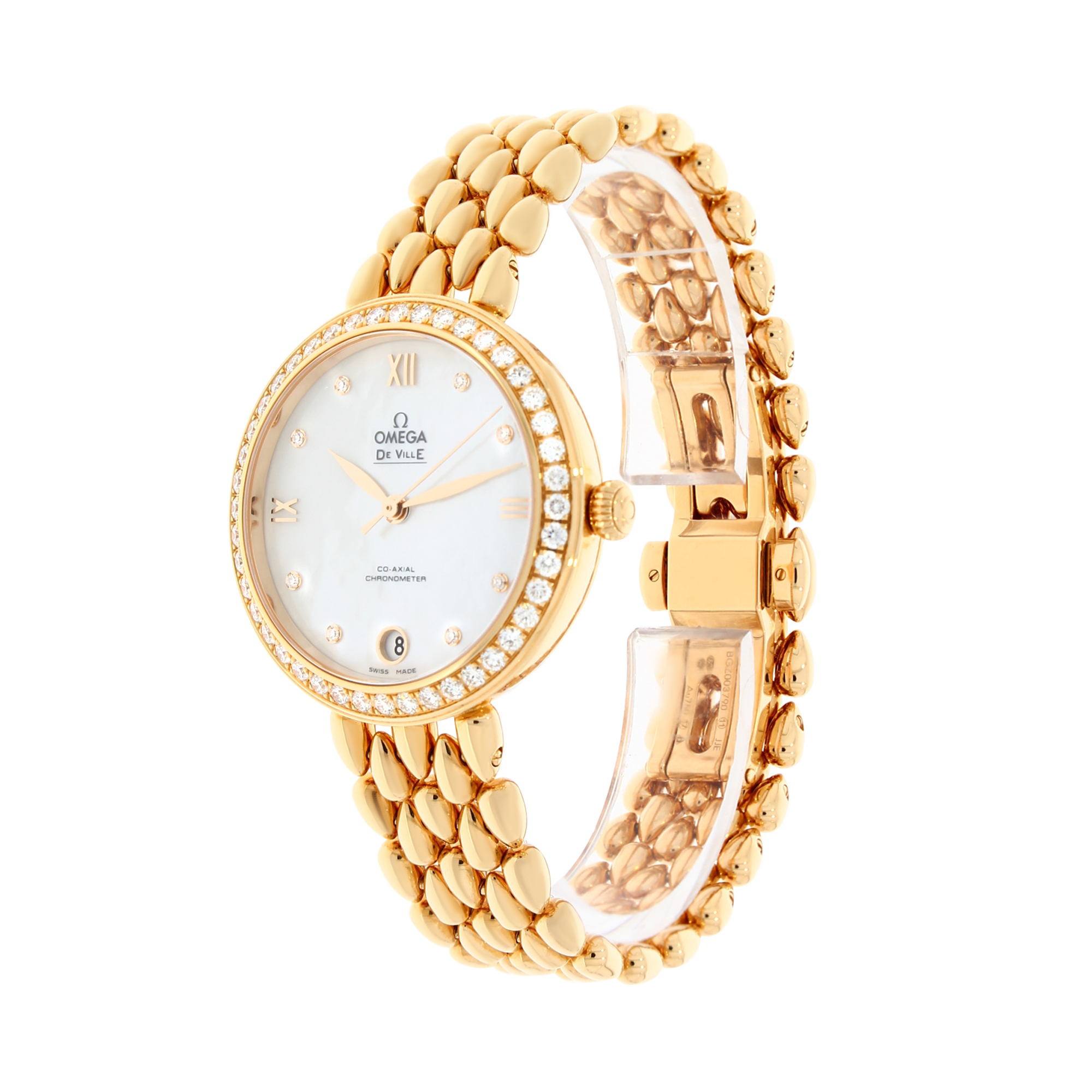 OMEGA De Ville Prestige 'Dewdrop' 32.7mm, Mother of Pearl Dial, Diamond Numerals_2