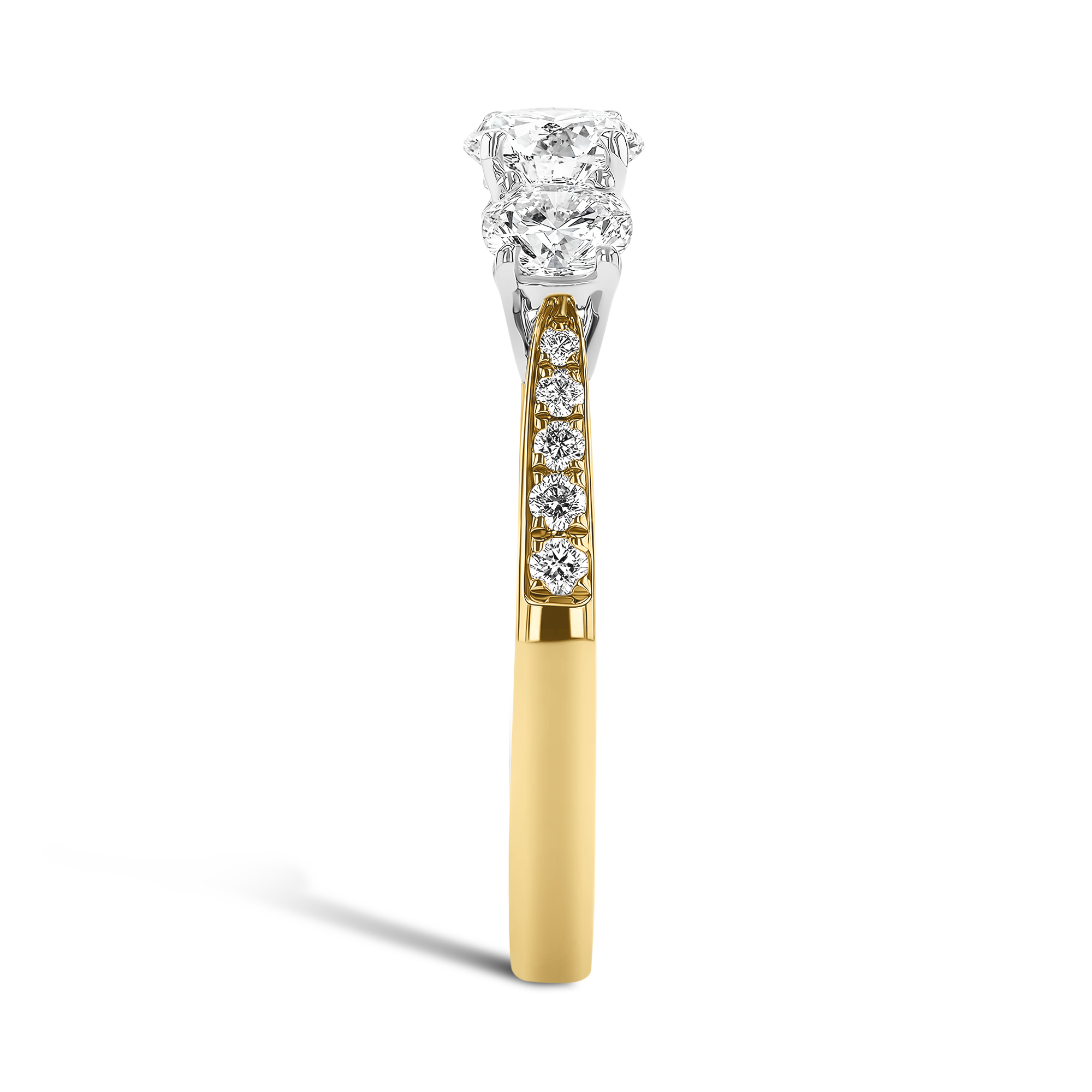 Duchess 0.98ct Diamond Three Stone Ring Brilliant cut, Claw set_4