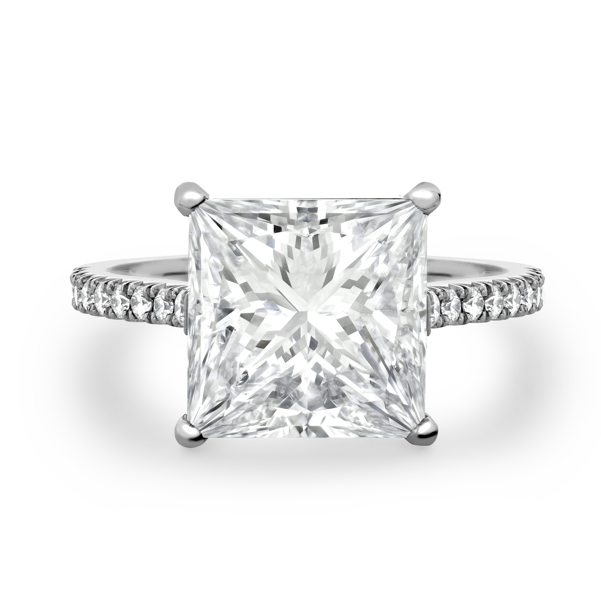 Aurora 5.05ct Diamond Solitaire Ring Princess Cut, Channel Set_2