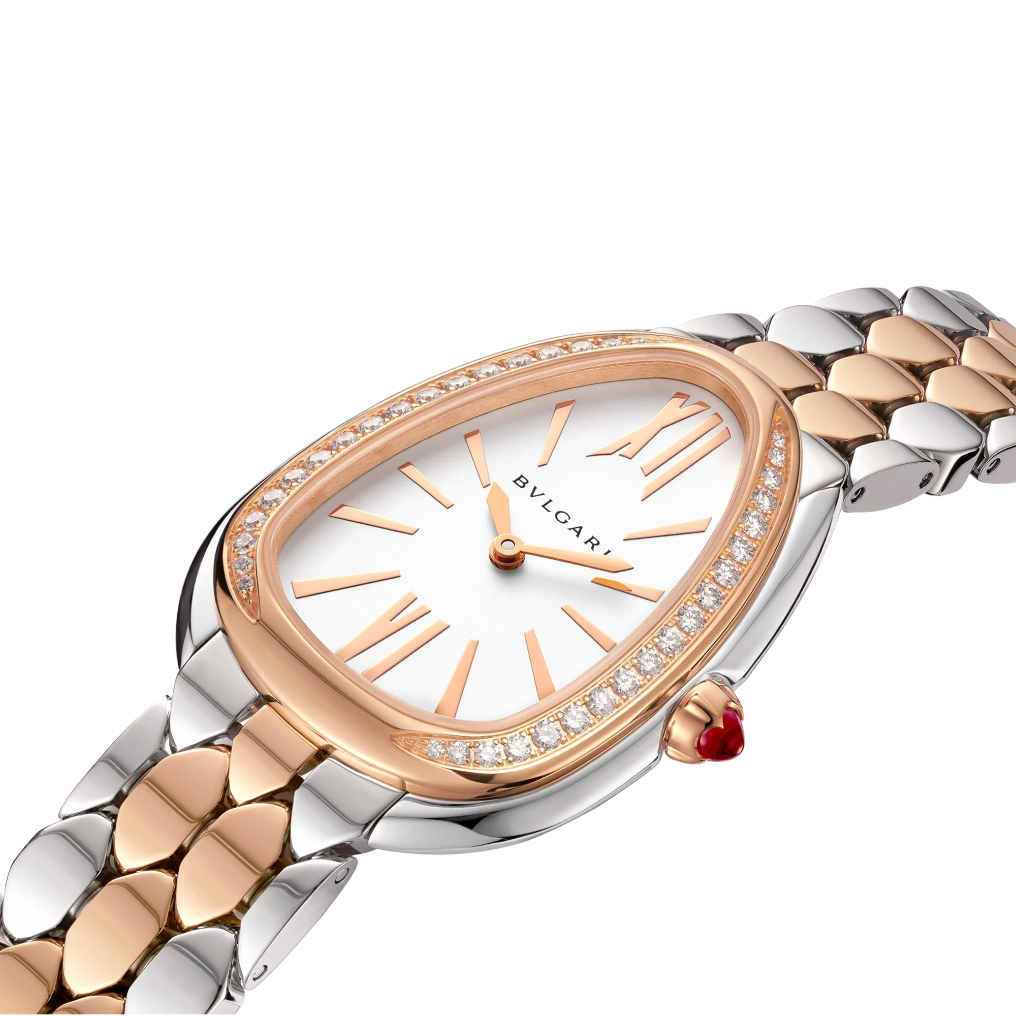 Bvlgari Serpenti Seduttori 33mm, White Dial, Baton & Roman Numerals_2