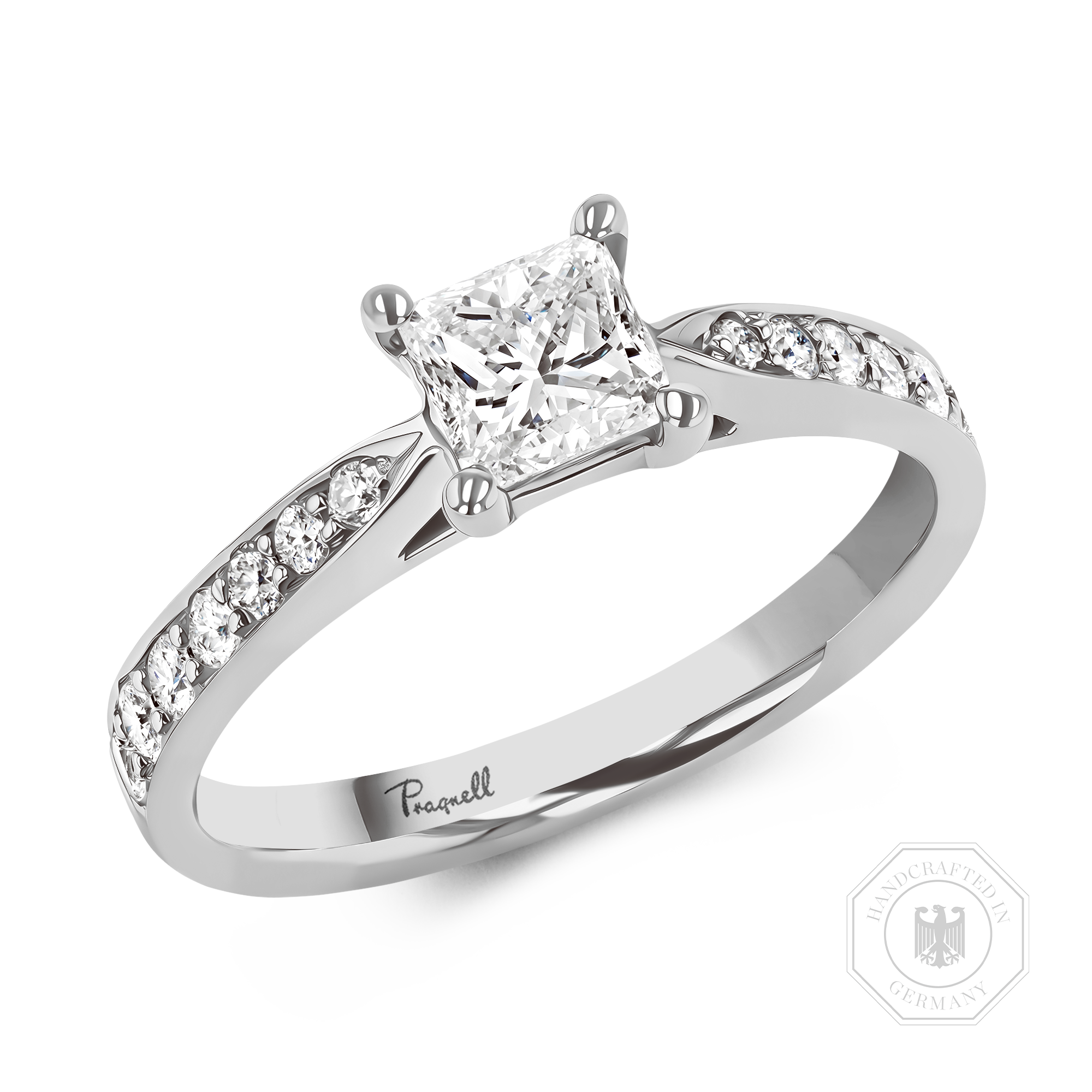 Duchess 0.72ct Princess Cut Diamond Ring Princess Cut, Claw Set_1