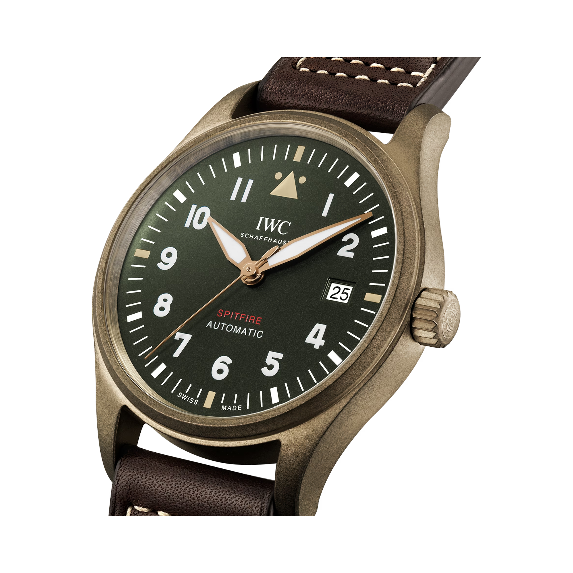 IWC Pilot's Spitfire 39mm, Green Dial, Arabic Numerals_3