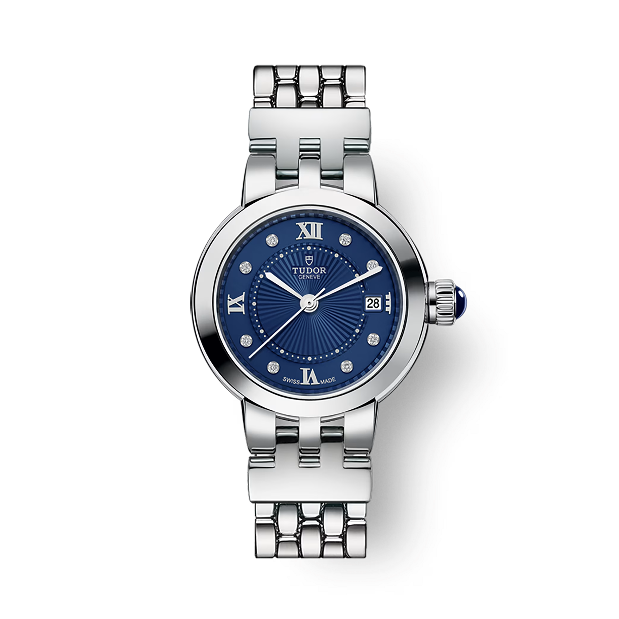 Tudor Clair De Rose 26mm, Blue Dial, Roman/Diamond Numerals_1