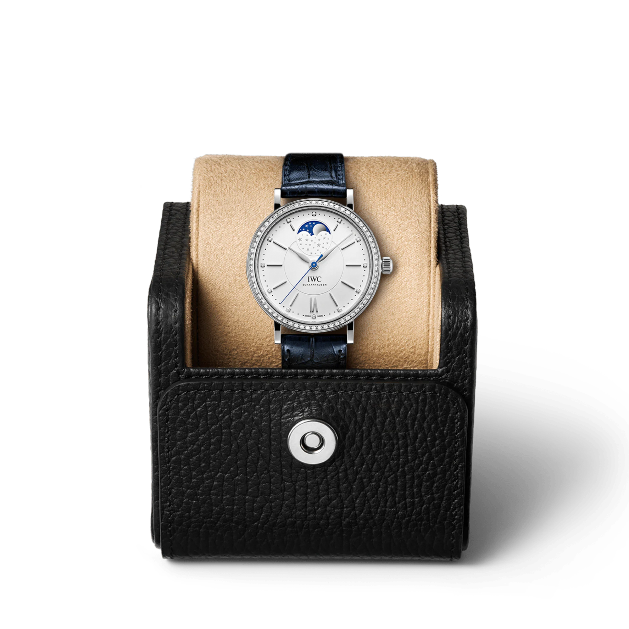 IWC Portofino Moon Phase 37 37mm, Silver Dial, Diamond Numerals_5