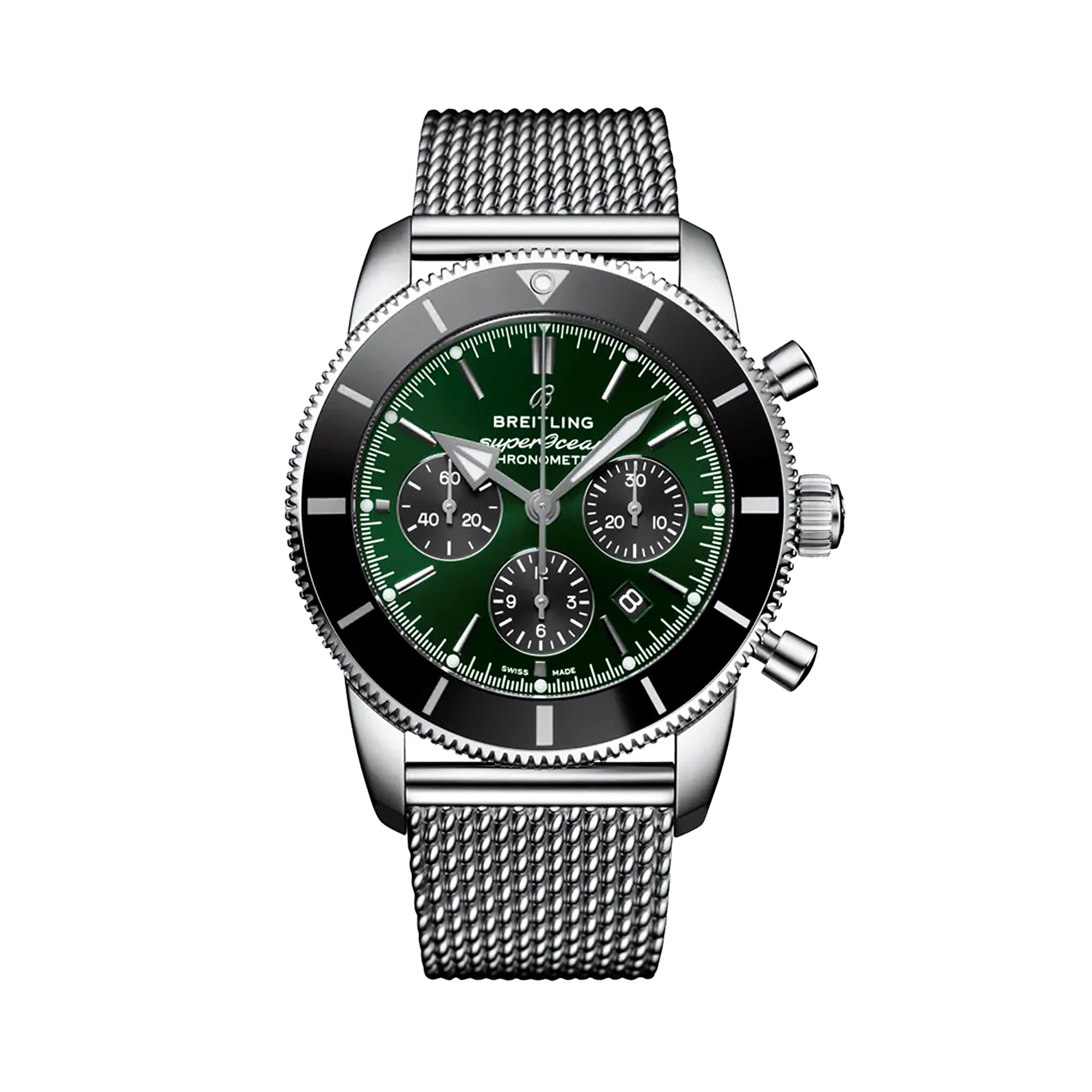 Breitling Superocean Heritage B01 Chronograph 44mm, Green Dial, Baton Numerals_1