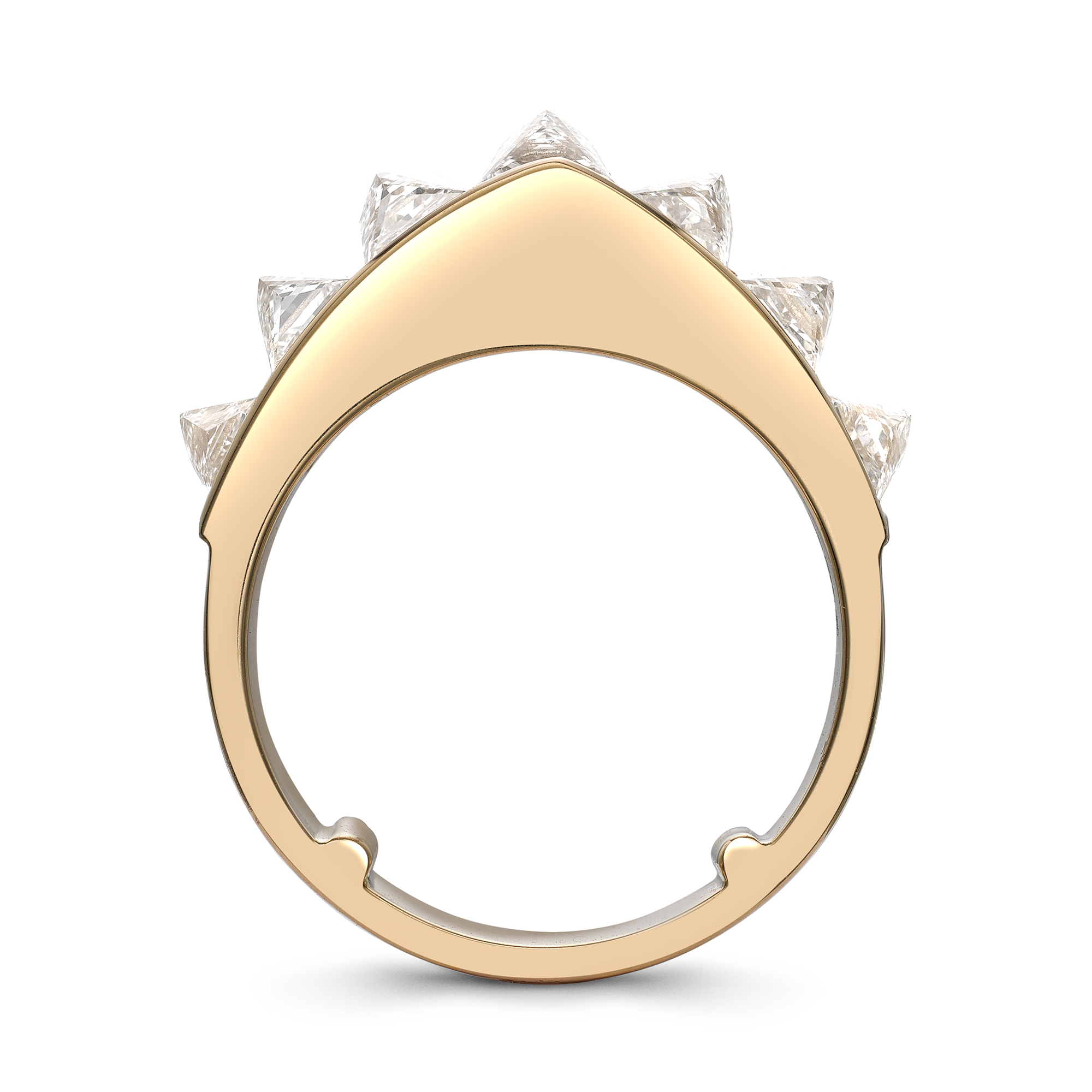 RockChic Peaked Diamond Ring Princess Cut, Channel Set_3