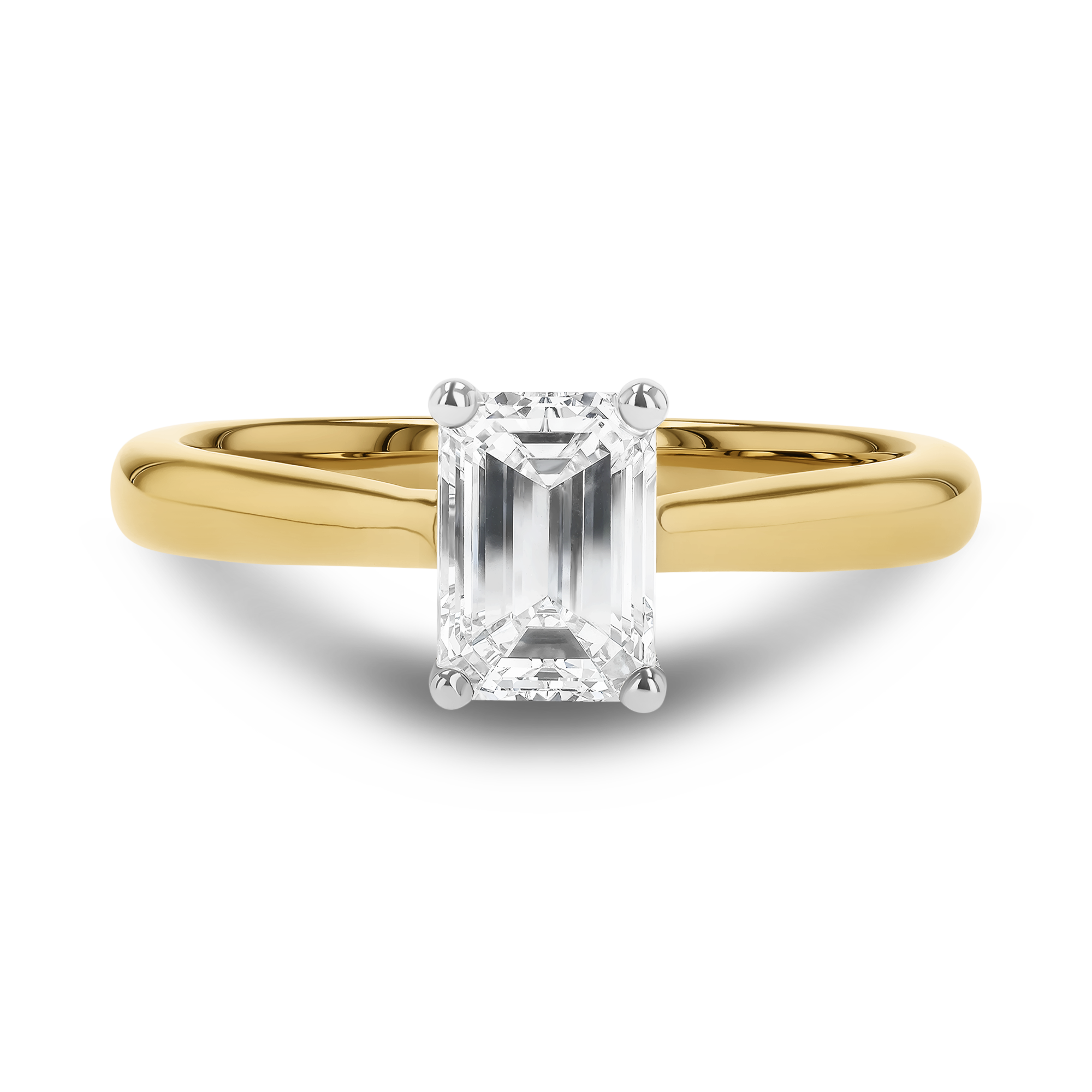 Gaia 0.50ct Diamond Ring Emerald Cut, Claw Set_2