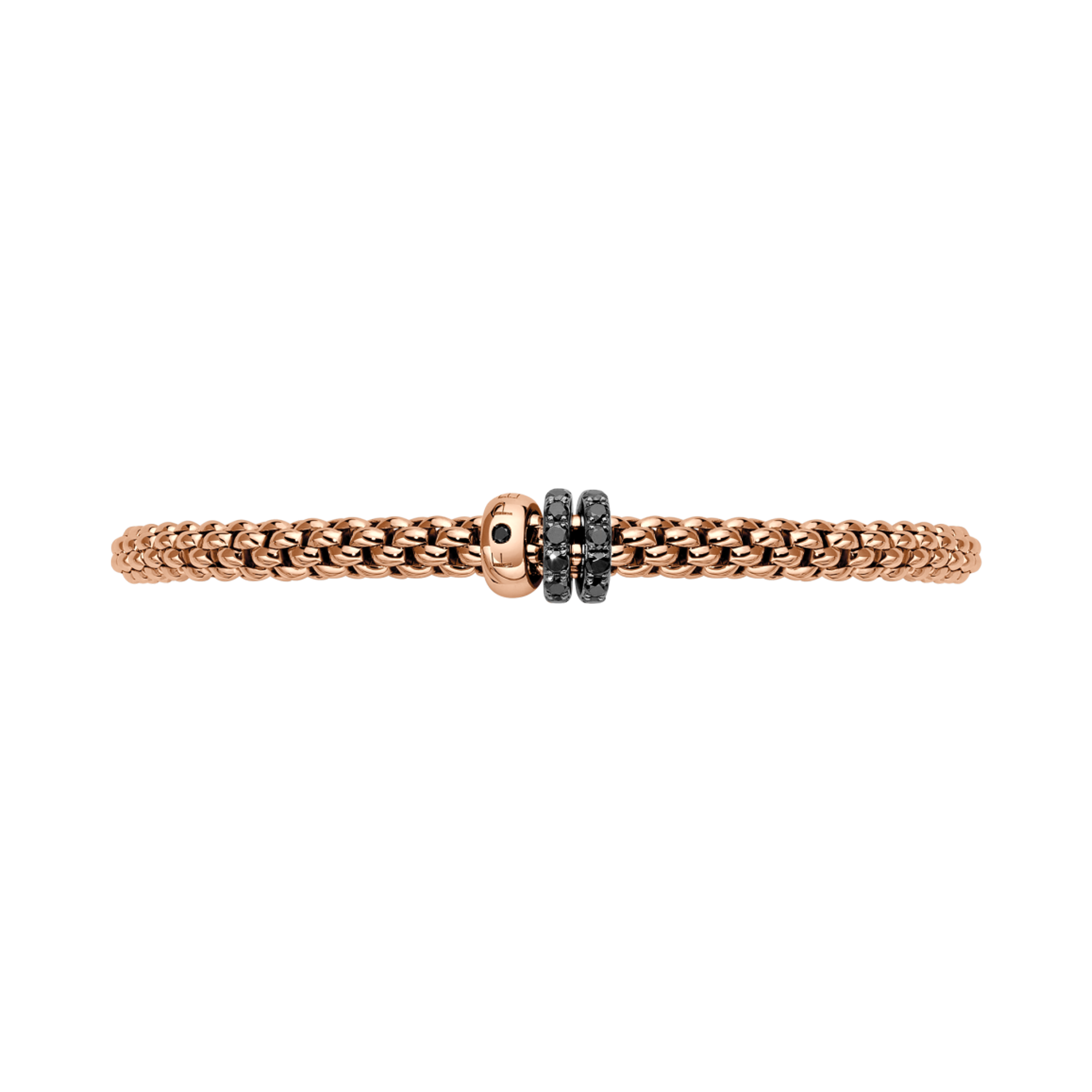 Fope Solo Flex'It Black Diamond Bangle Brilliant Cut, Pavé Set_3