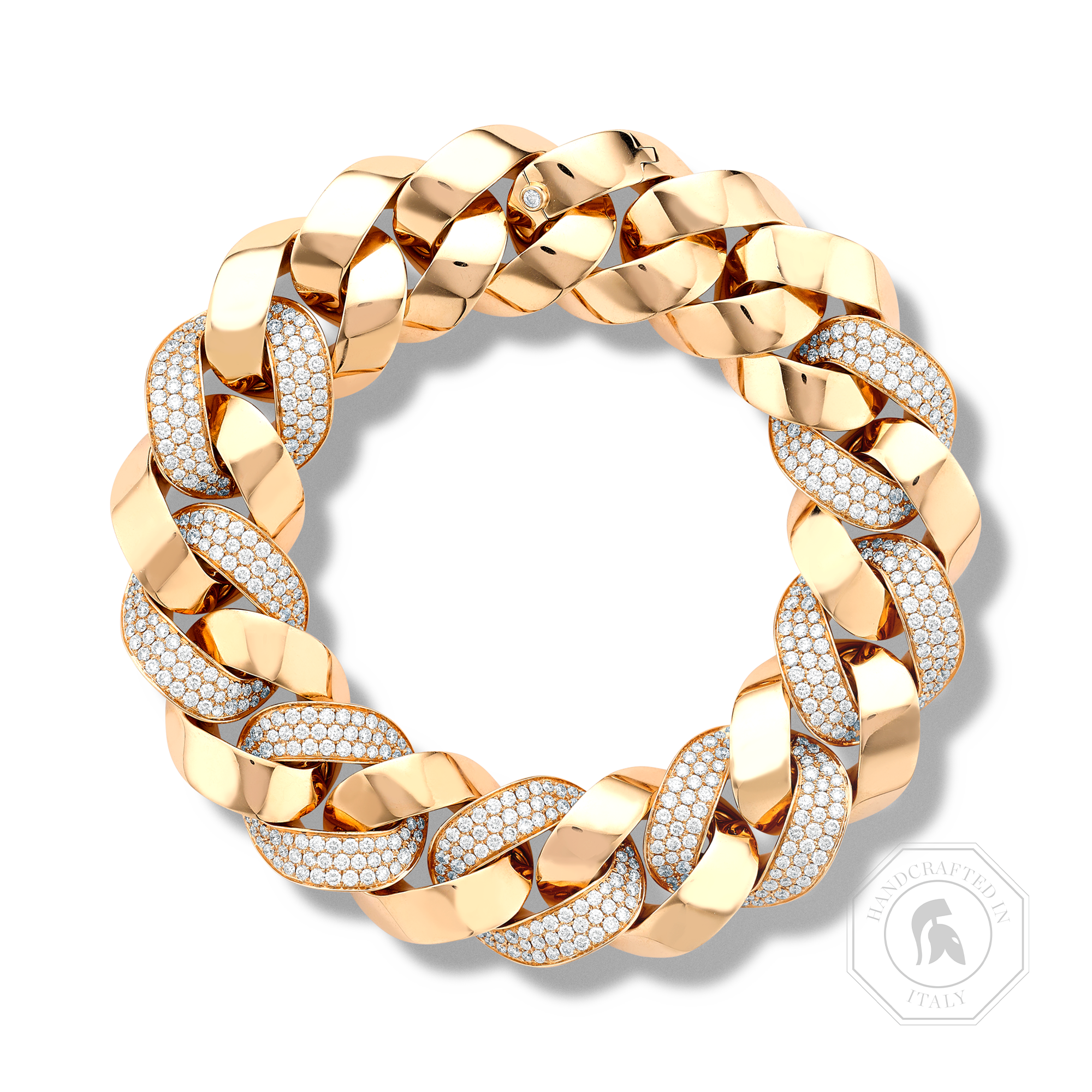 Cuba Medium Chain Diamond Bracelet Brilliant Cut, Pavé Set_1