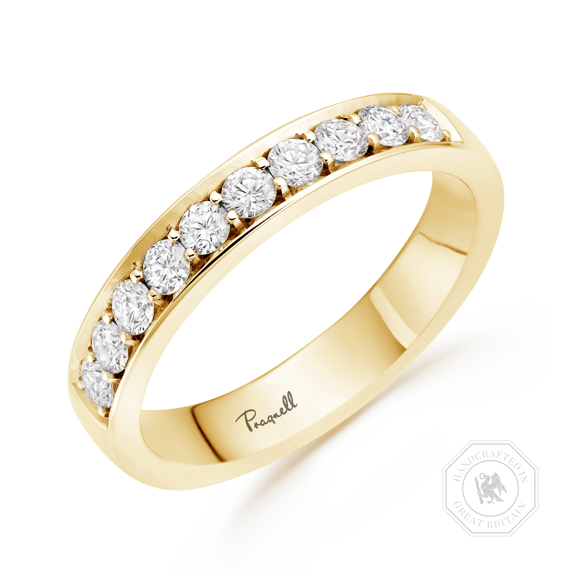 Brilliant Cut Diamond Half Eternity Ring Brilliant Cut, Half Eternity, Thread Set_1