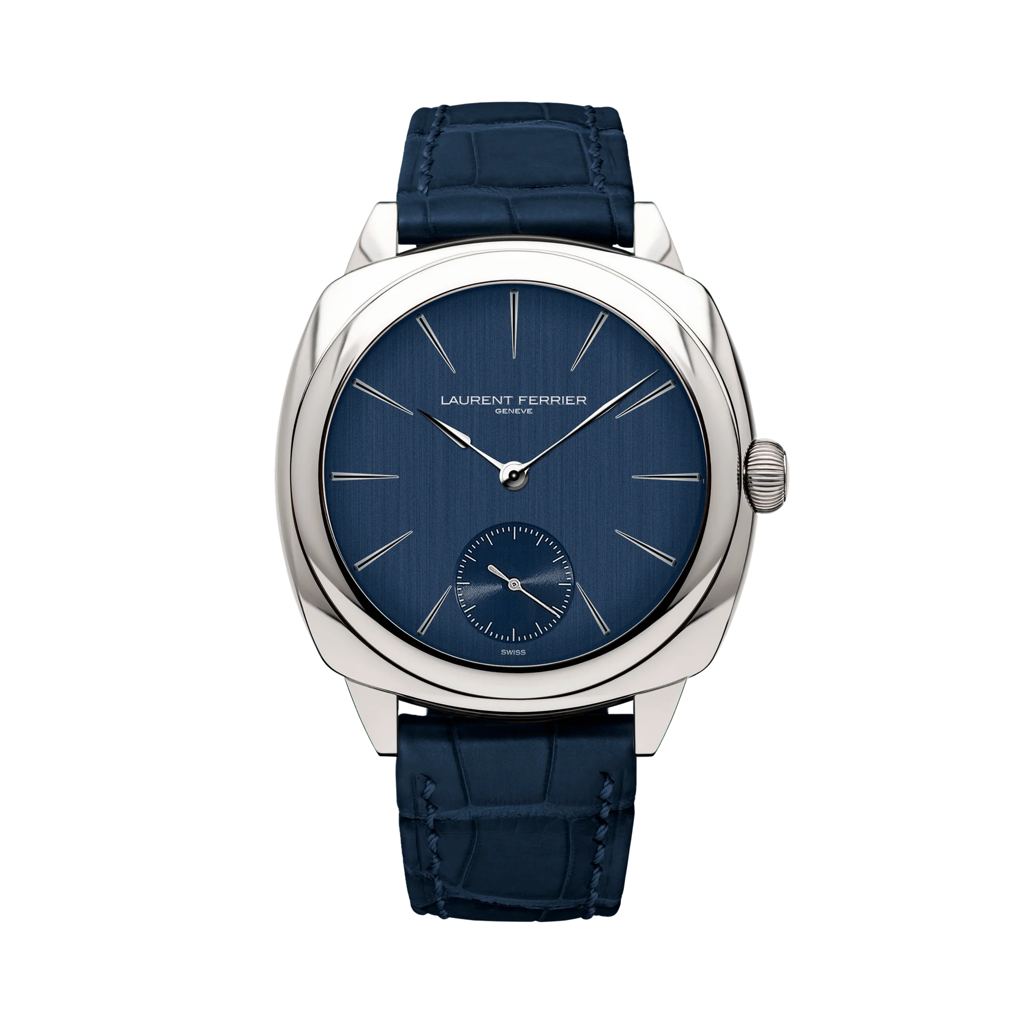 Laurent Ferrier Micro-Rotor Galet Square 41mm, Blue Dial, Baton Numerals_1