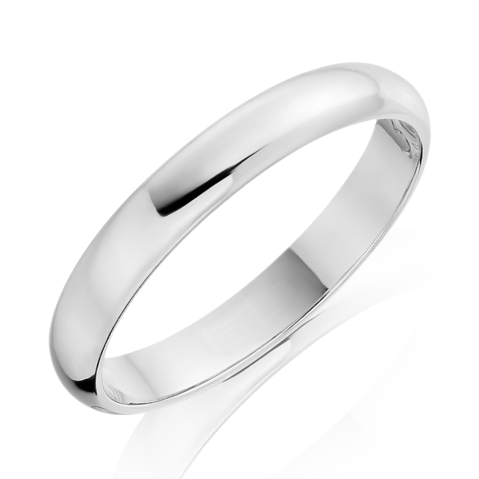 Classic 3mm D-Shape Wedding Ring _1