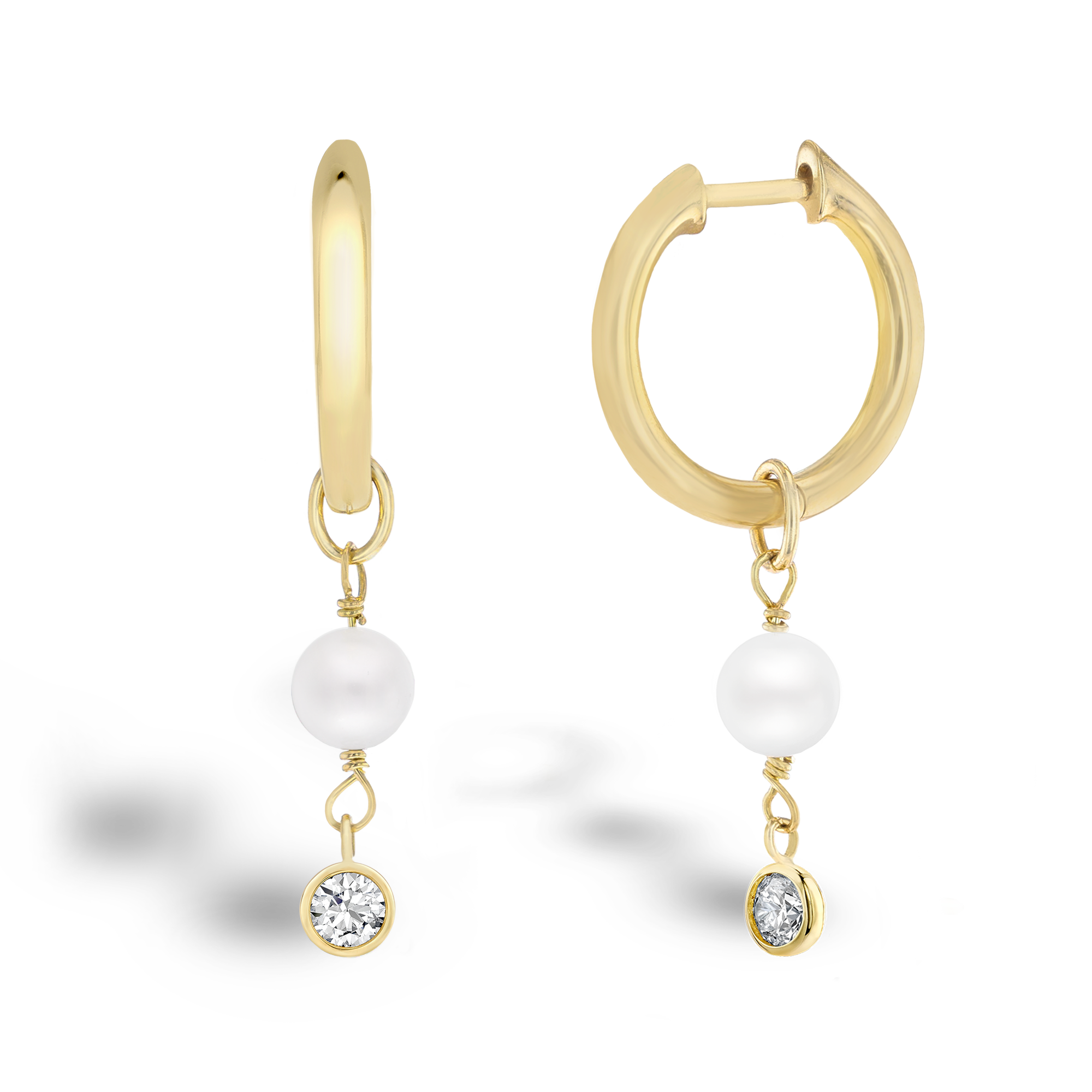 Sundance Fresh Water Pearl Drop Hoop Earrings Spectacle Set_1