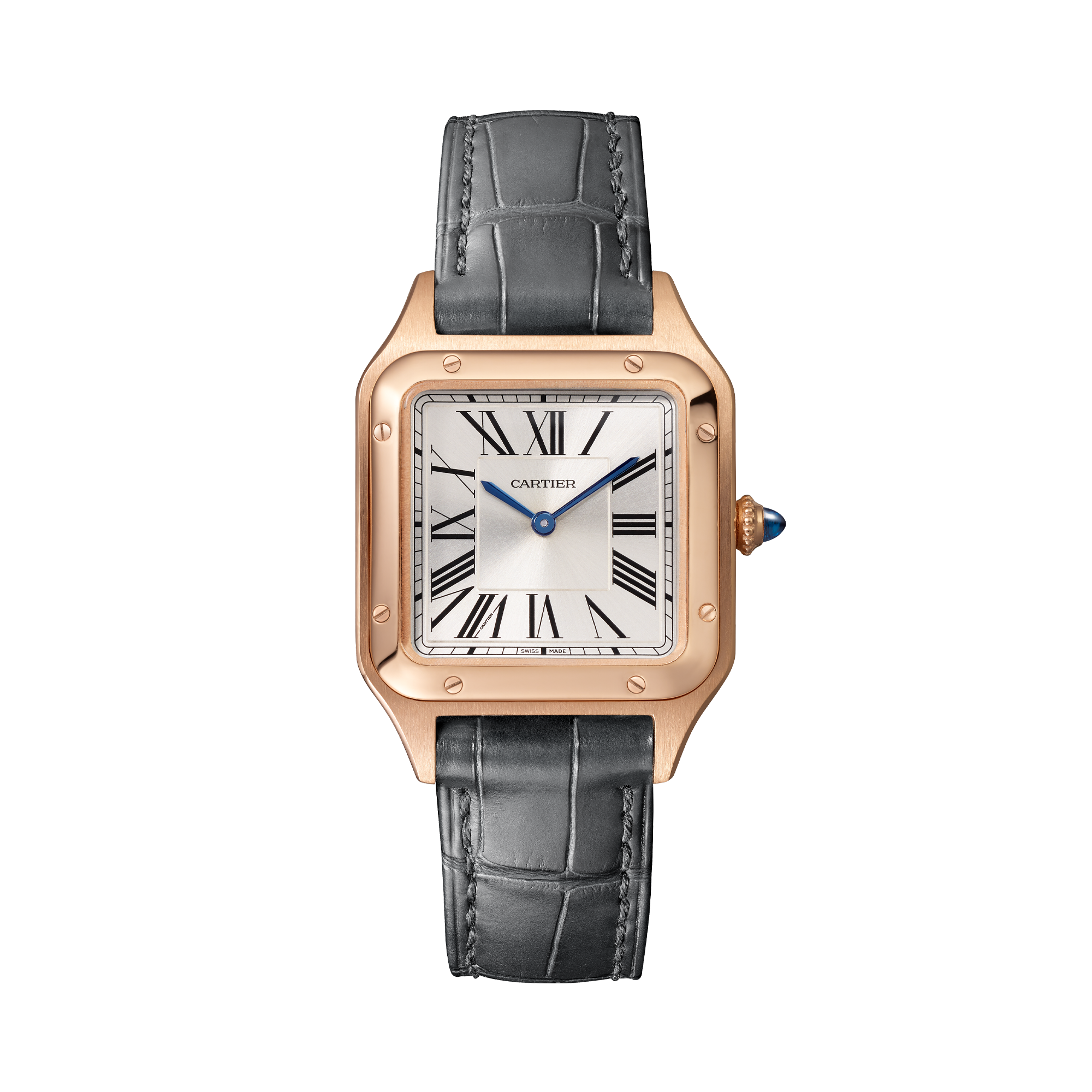 Cartier Santos de Cartier 27.5mm, Silver Dial, Roman Numerals_1