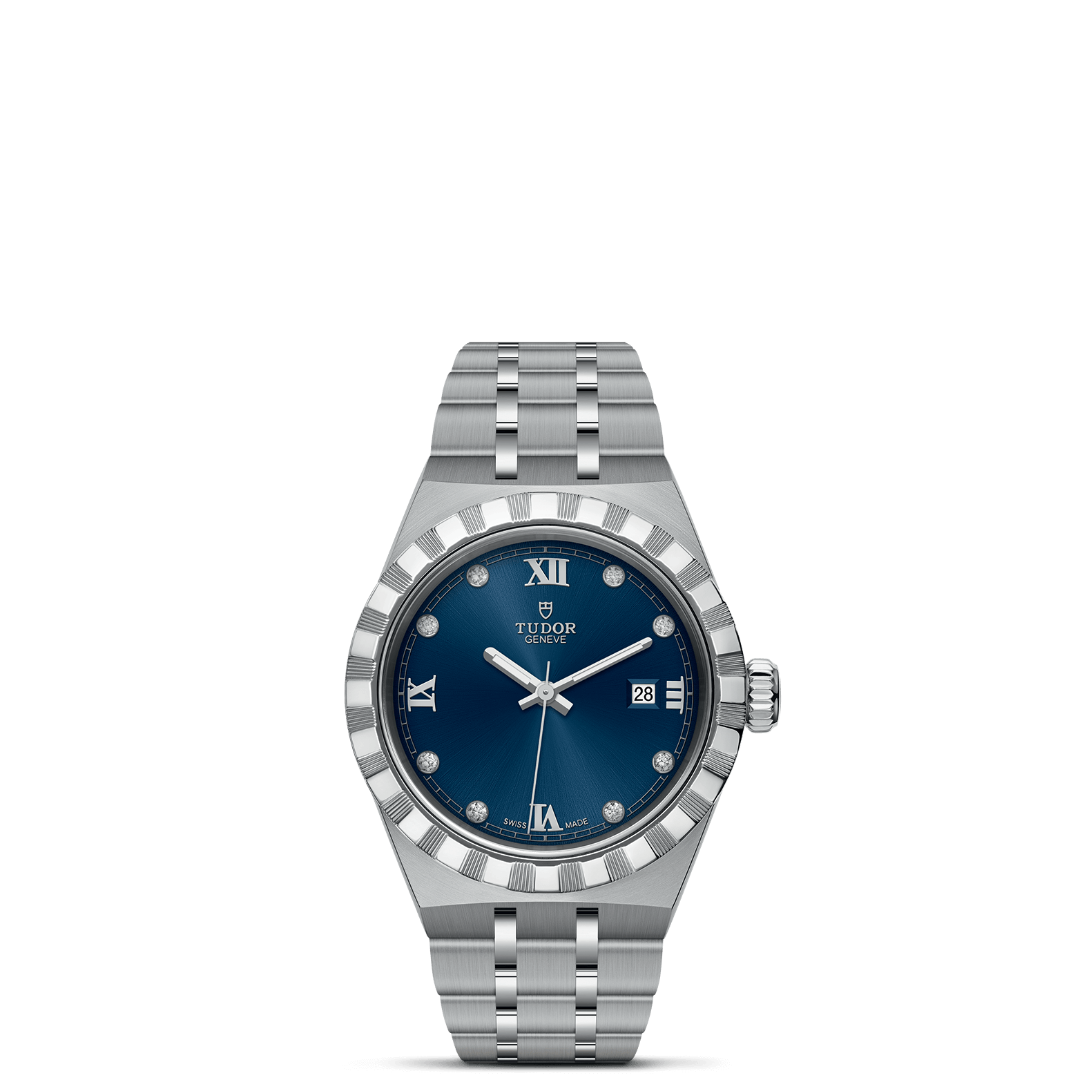 Tudor Royal 28mm. Blue Dial. Diamond Numerals_1