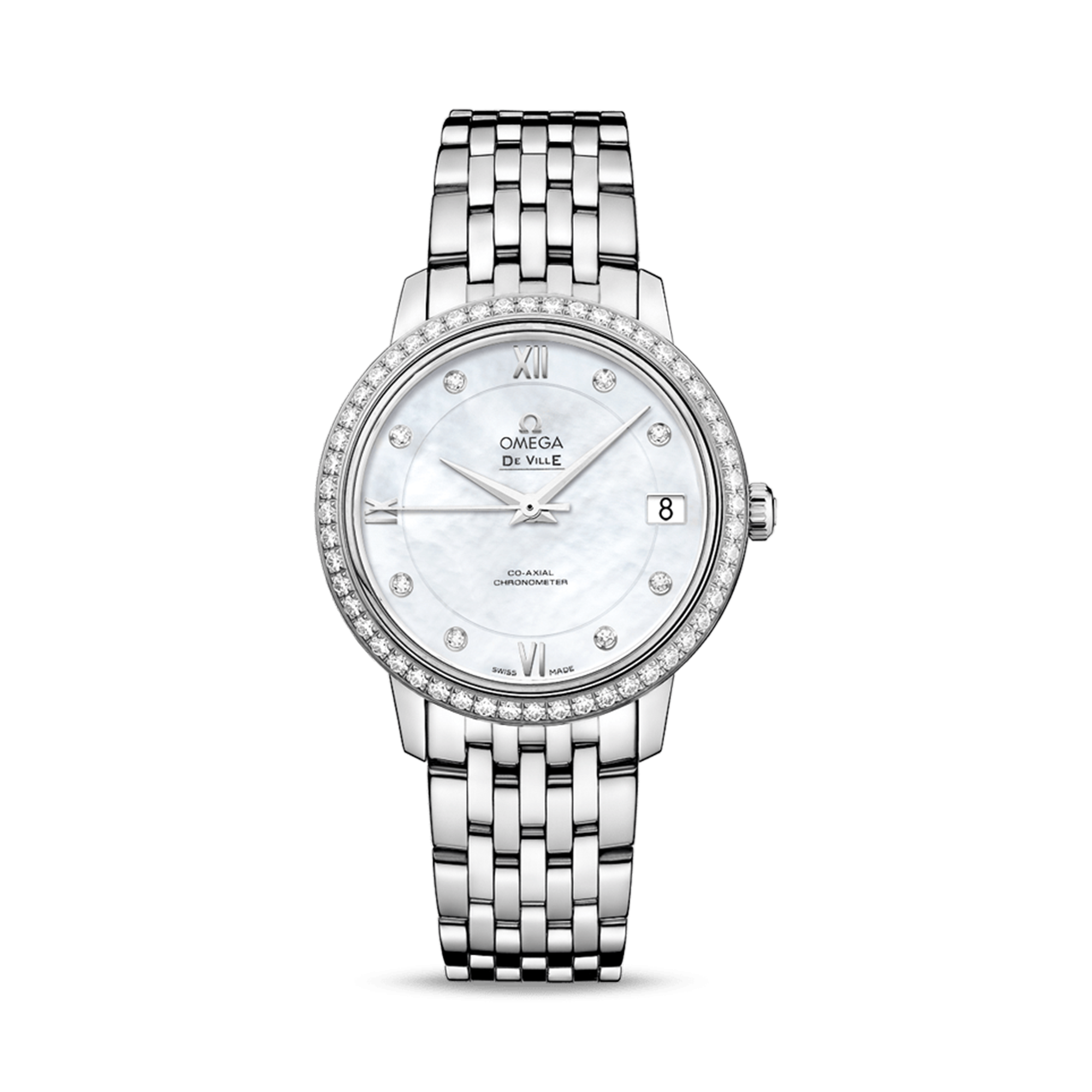 OMEGA De Ville Prestige 32.7mm, Mother of Pearl Dial, Diamond Numerals_1